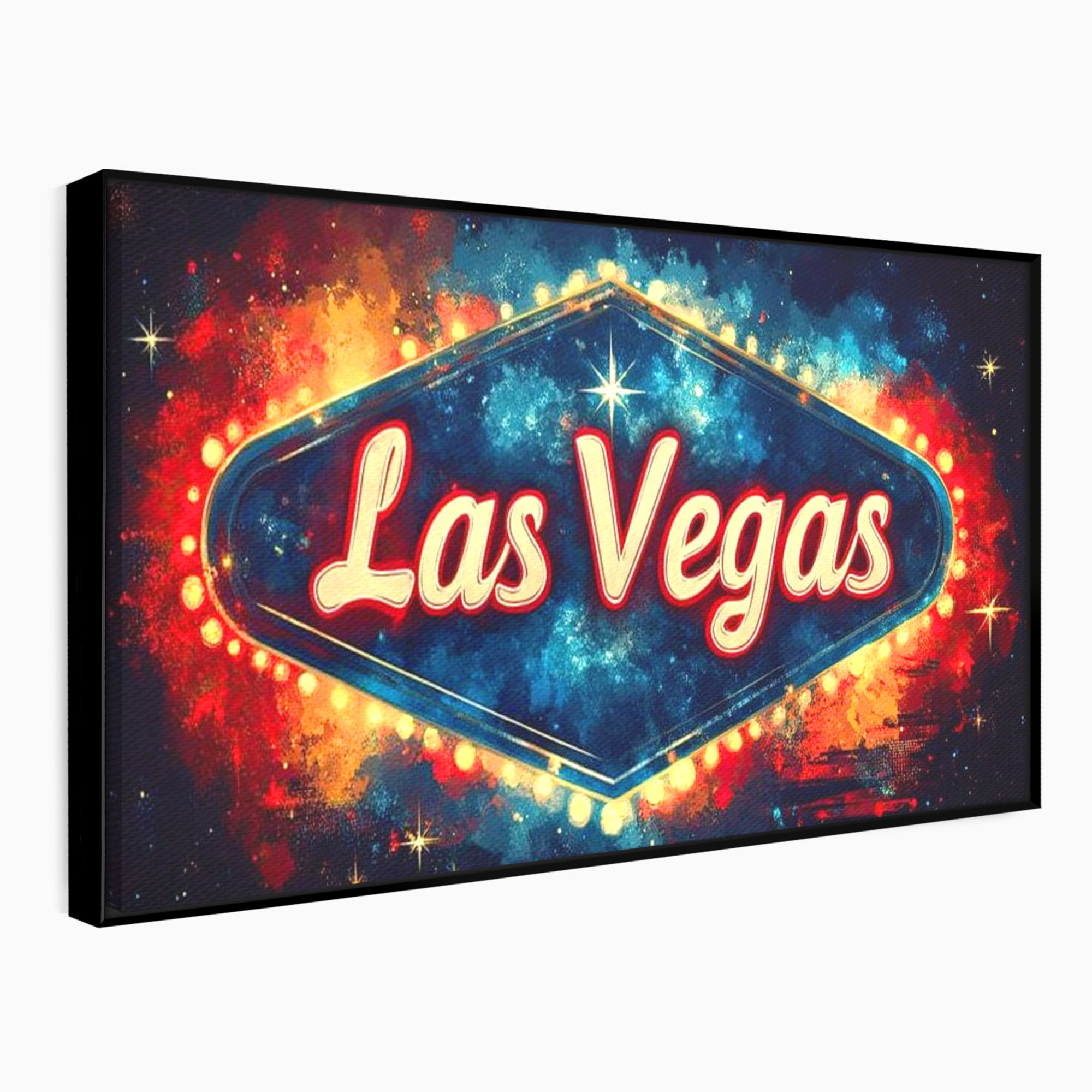 Tablou Canvas Premium LuxCanva® F1014, Viva Las Vegas , Exuberanta, Lux, Cazino, Spectacol, Adrenalina, Living, Birou, Culori vibrante