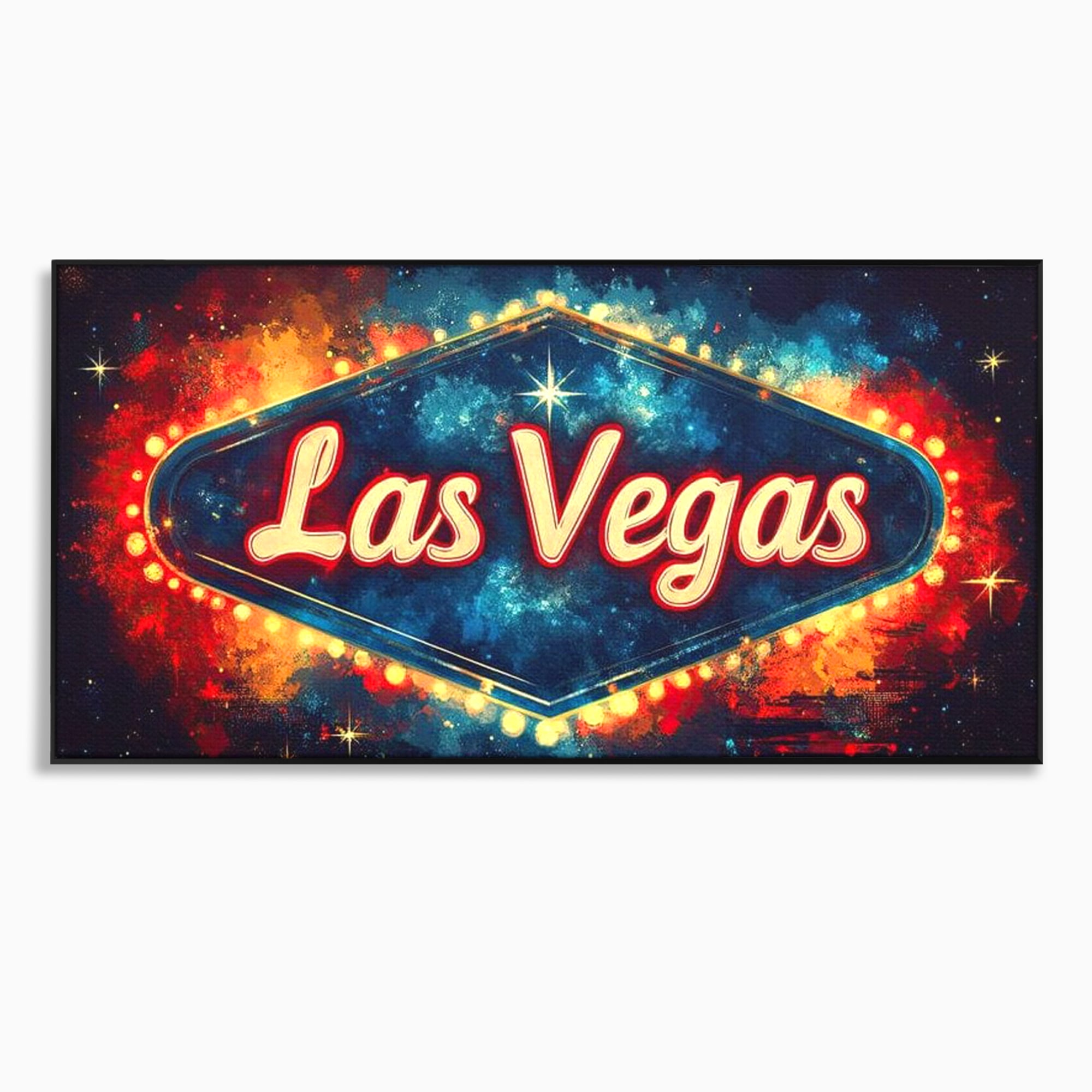 Tablou Canvas Premium LuxCanva® F1014, Viva Las Vegas , Exuberanta, Lux, Cazino, Spectacol, Adrenalina, Living, Birou, Culori vibrante