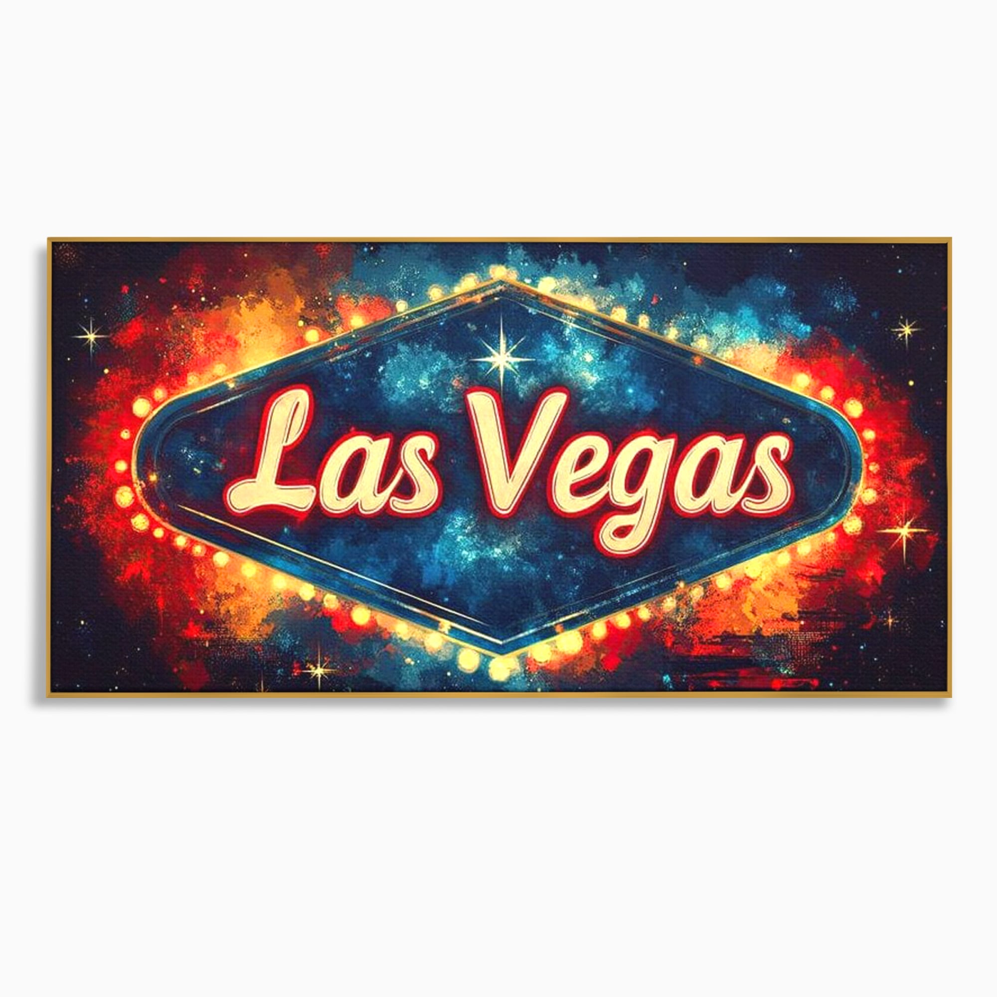 Tablou Canvas Premium LuxCanva® F1014, Viva Las Vegas , Exuberanta, Lux, Cazino, Spectacol, Adrenalina, Living, Birou, Culori vibrante