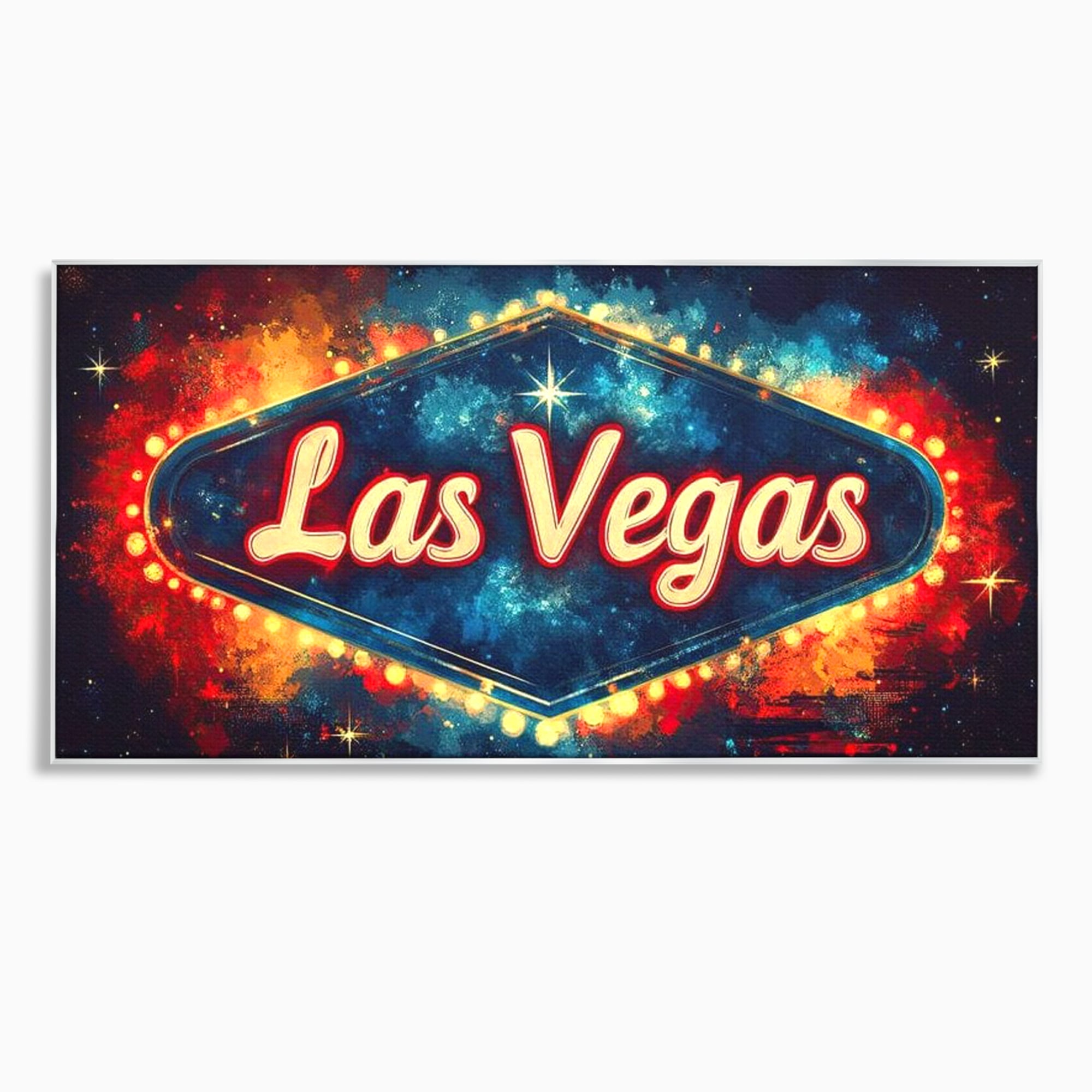 Tablou Canvas Premium LuxCanva® F1014, Viva Las Vegas , Exuberanta, Lux, Cazino, Spectacol, Adrenalina, Living, Birou, Culori vibrante