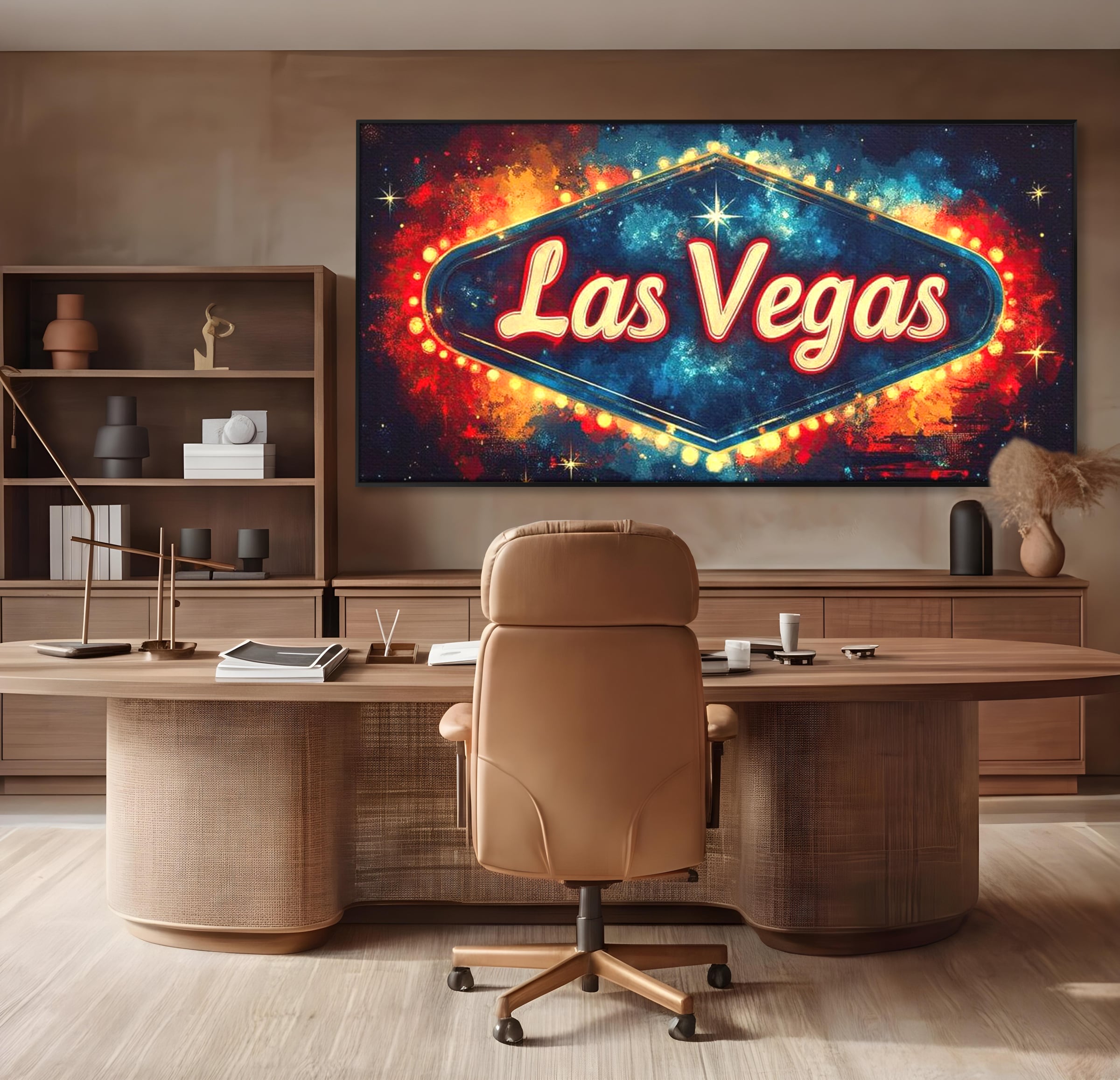 Tablou Canvas Premium LuxCanva® F1014, Viva Las Vegas , Exuberanta, Lux, Cazino, Spectacol, Adrenalina, Living, Birou, Culori vibrante