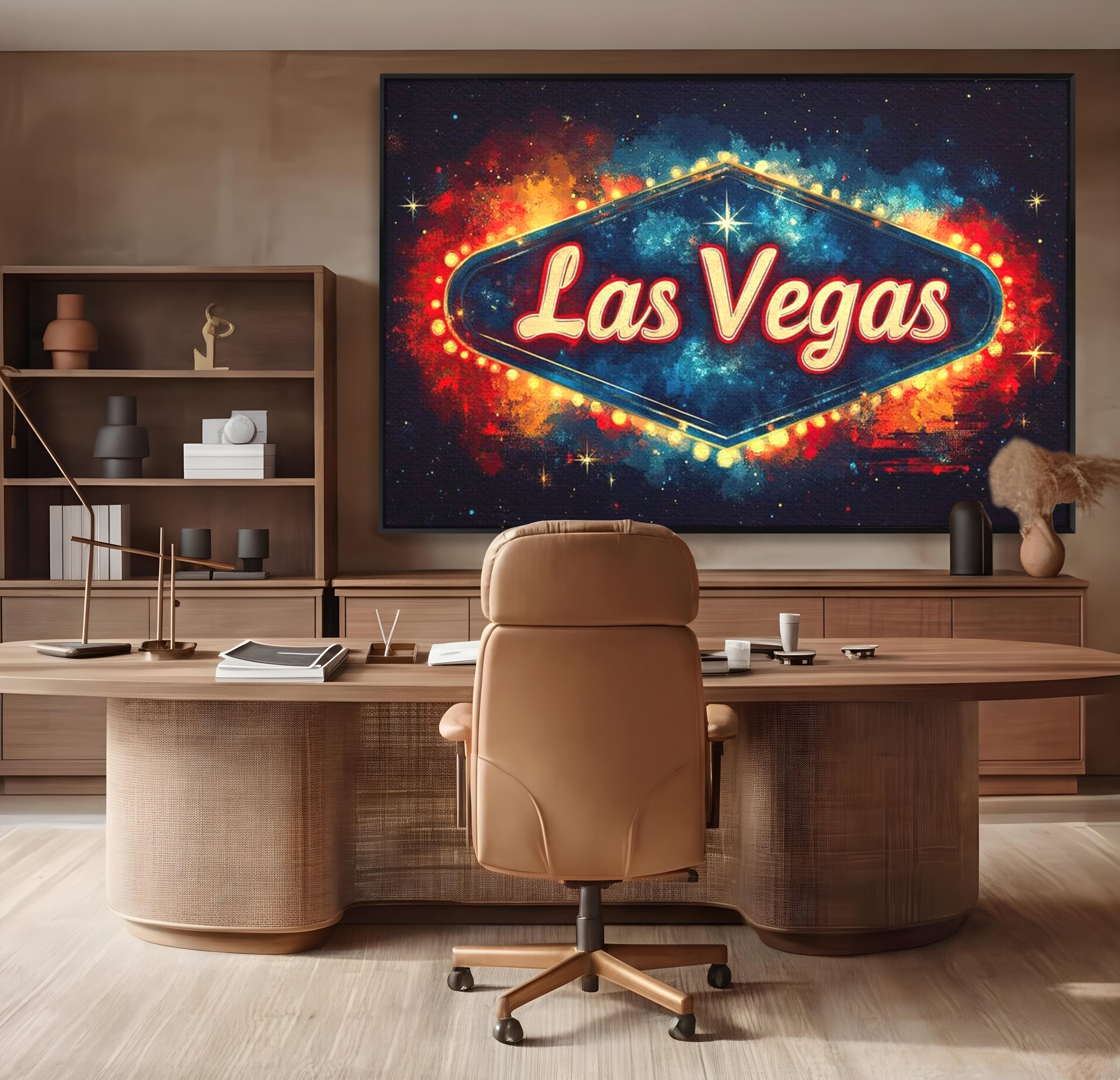 Tablou Canvas Premium LuxCanva® F1014, Viva Las Vegas , Exuberanta, Lux, Cazino, Spectacol, Adrenalina, Living, Birou, Culori vibrante