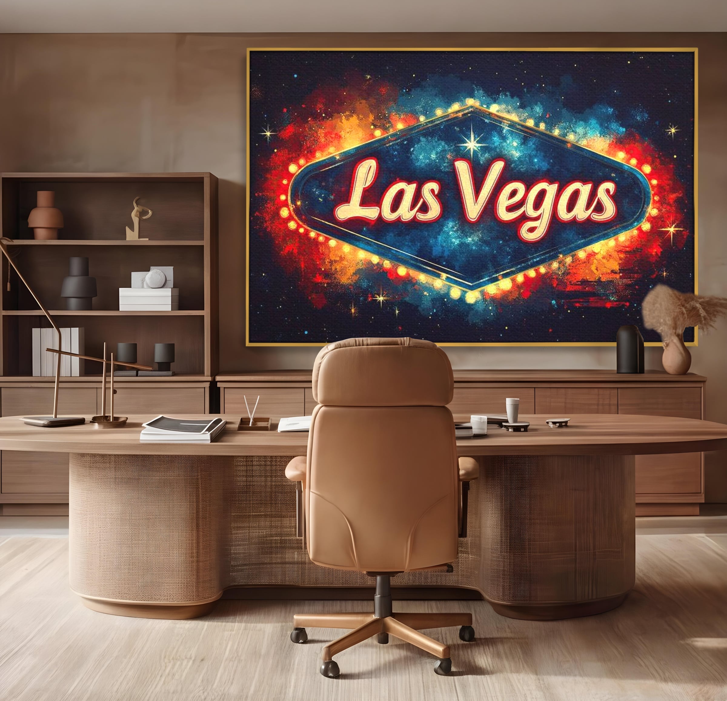 Tablou Canvas Premium LuxCanva® F1014, Viva Las Vegas , Exuberanta, Lux, Cazino, Spectacol, Adrenalina, Living, Birou, Culori vibrante