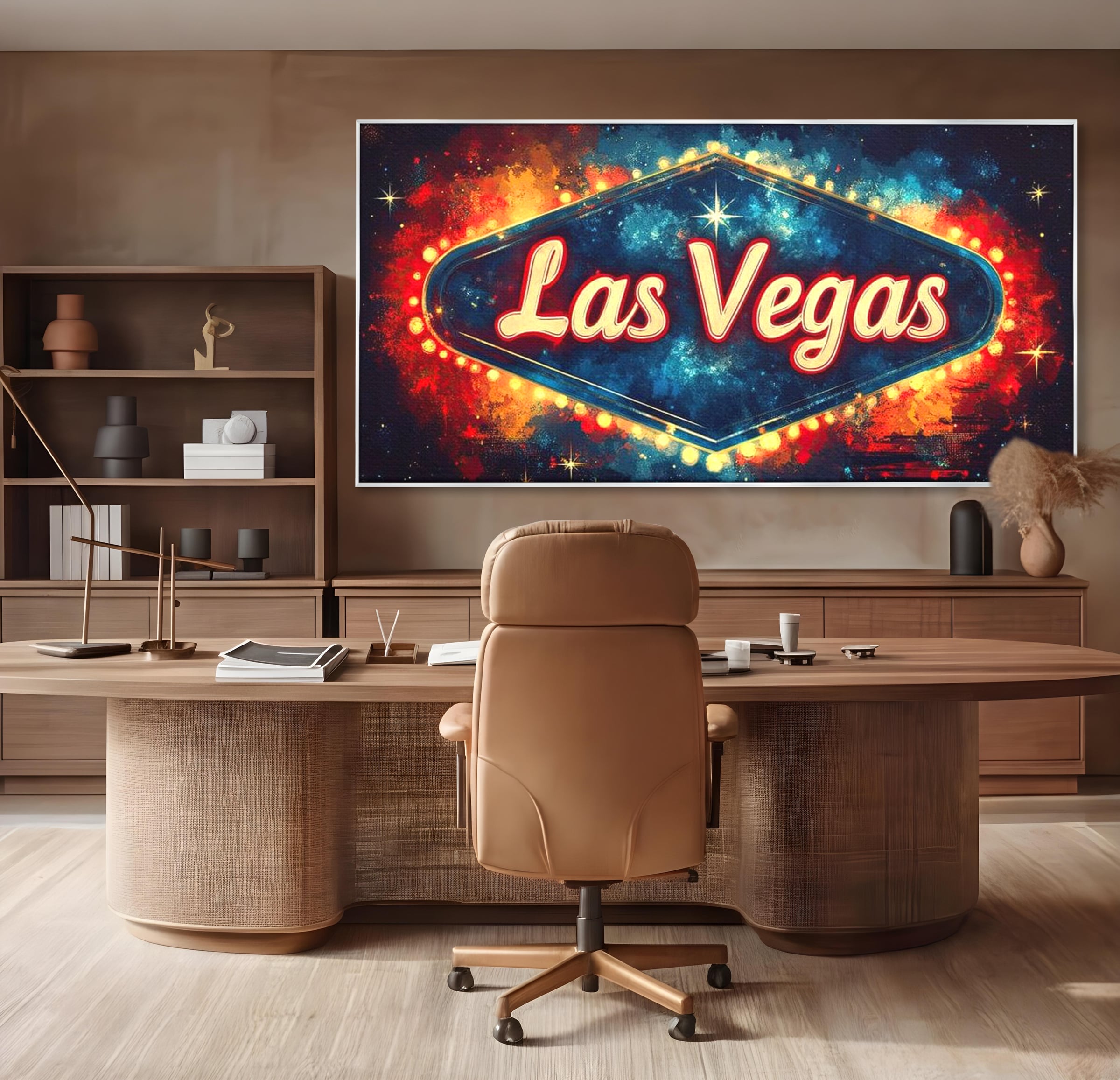 Tablou Canvas Premium LuxCanva® F1014, Viva Las Vegas , Exuberanta, Lux, Cazino, Spectacol, Adrenalina, Living, Birou, Culori vibrante