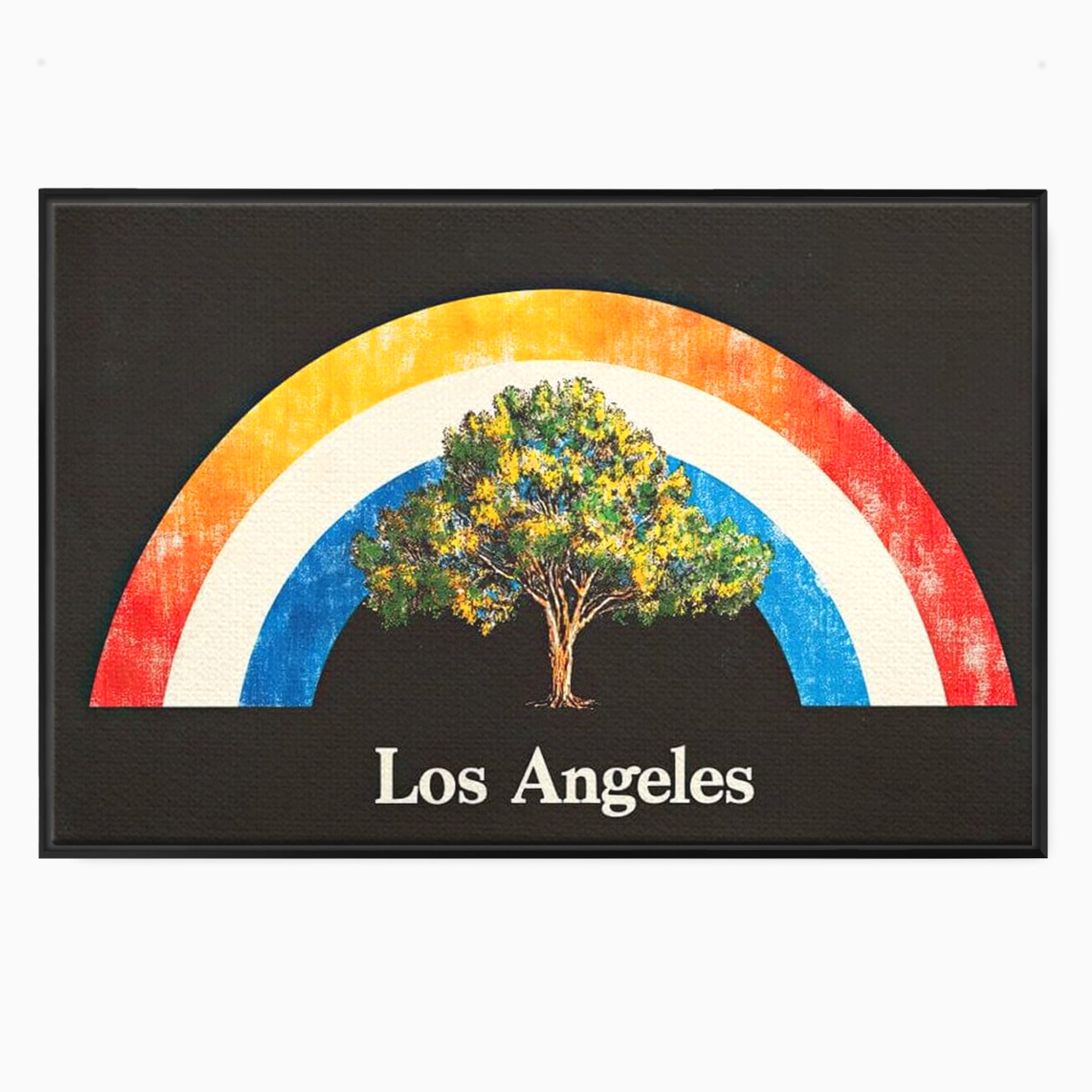 Tablou Canvas Premium LuxCanva® F1015, Los Angeles Spirit , Minimalist, California, Vis, Orasul Ingerilor, Pacific, Living, Birou, Culori vibrante
