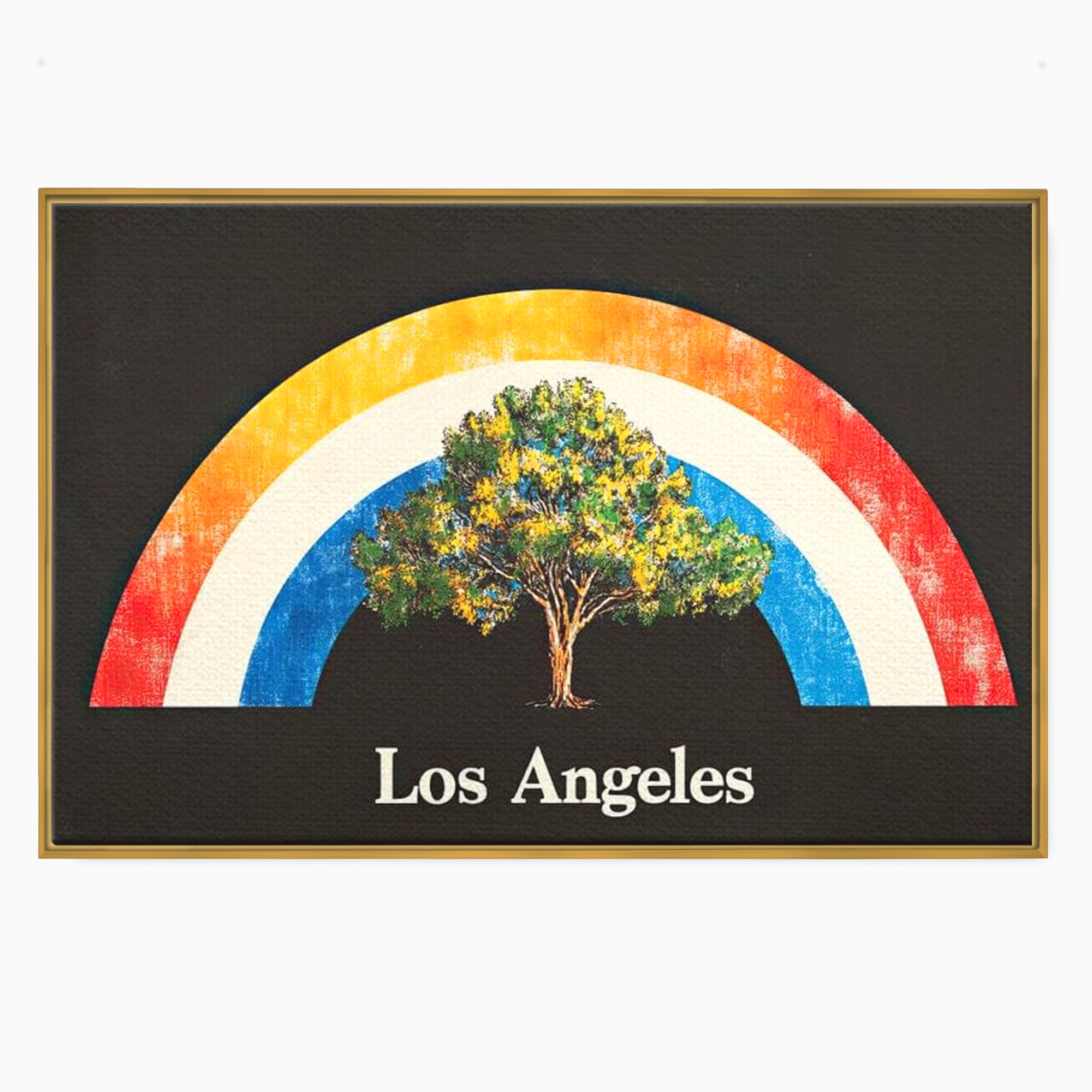 Tablou Canvas Premium LuxCanva® F1015, Los Angeles Spirit , Minimalist, California, Vis, Orasul Ingerilor, Pacific, Living, Birou, Culori vibrante