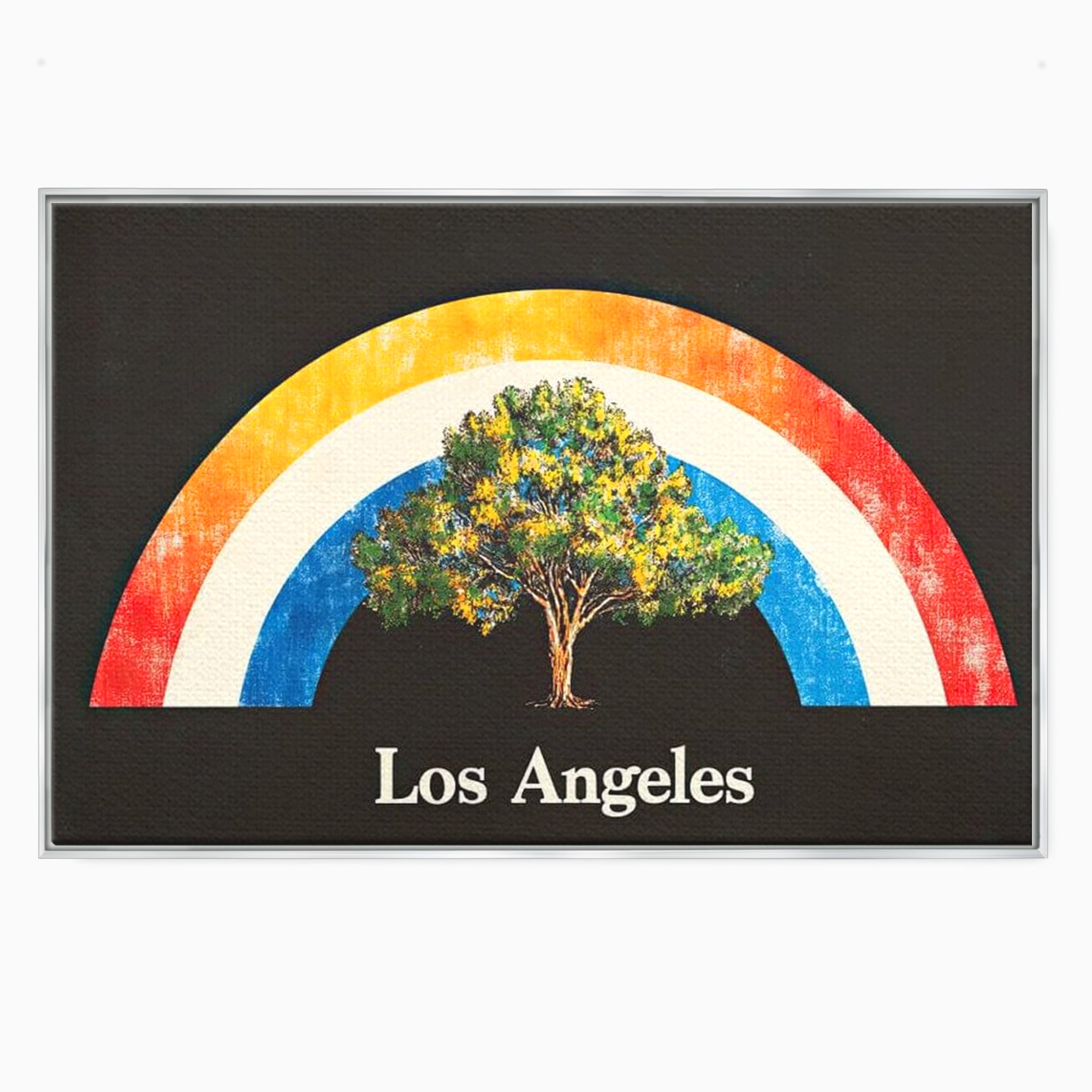 Tablou Canvas Premium LuxCanva® F1015, Los Angeles Spirit , Minimalist, California, Vis, Orasul Ingerilor, Pacific, Living, Birou, Culori vibrante