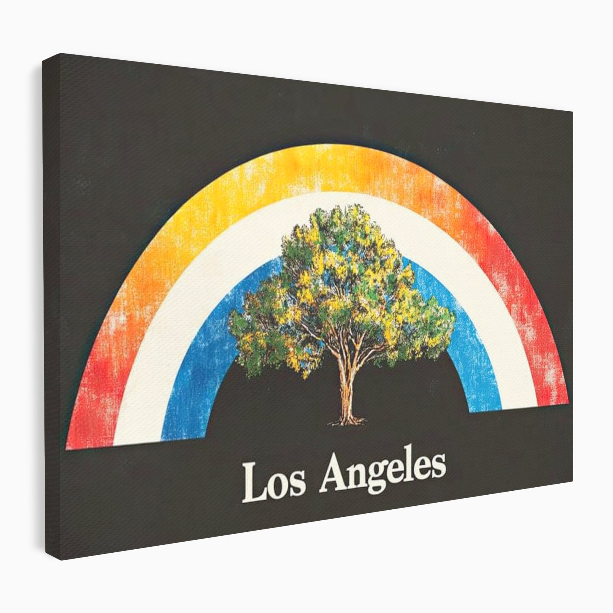 Tablou Canvas Premium LuxCanva® F1015, Los Angeles Spirit , Minimalist, California, Vis, Orasul Ingerilor, Pacific, Living, Birou, Culori vibrante