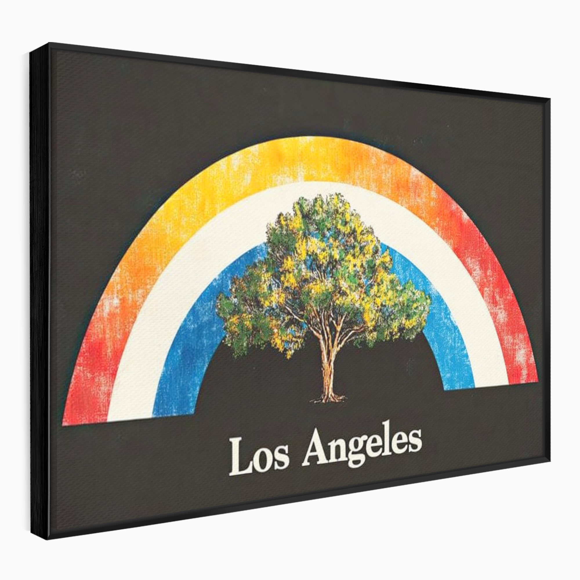 Tablou Canvas Premium LuxCanva® F1015, Los Angeles Spirit , Minimalist, California, Vis, Orasul Ingerilor, Pacific, Living, Birou, Culori vibrante