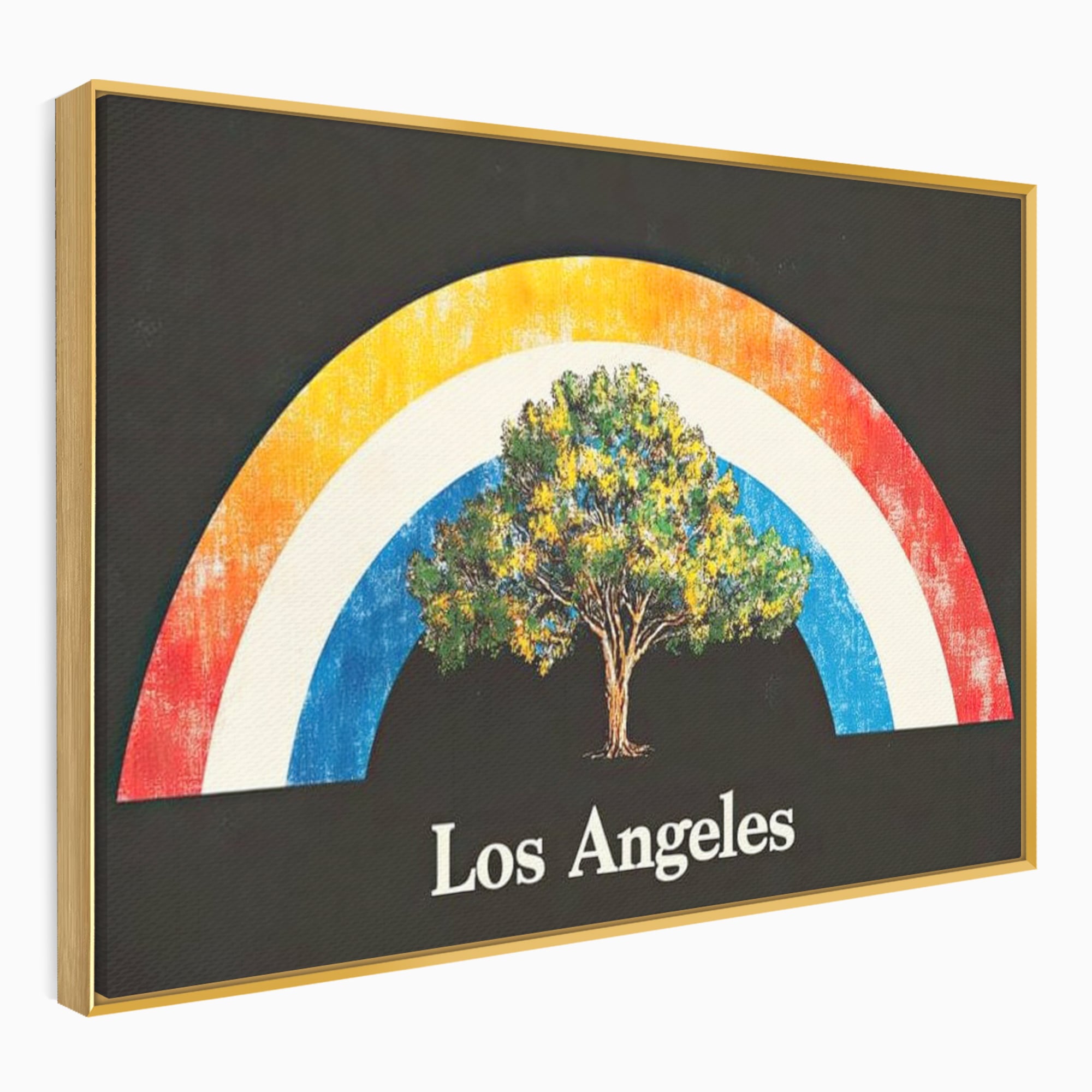 Tablou Canvas Premium LuxCanva® F1015, Los Angeles Spirit , Minimalist, California, Vis, Orasul Ingerilor, Pacific, Living, Birou, Culori vibrante