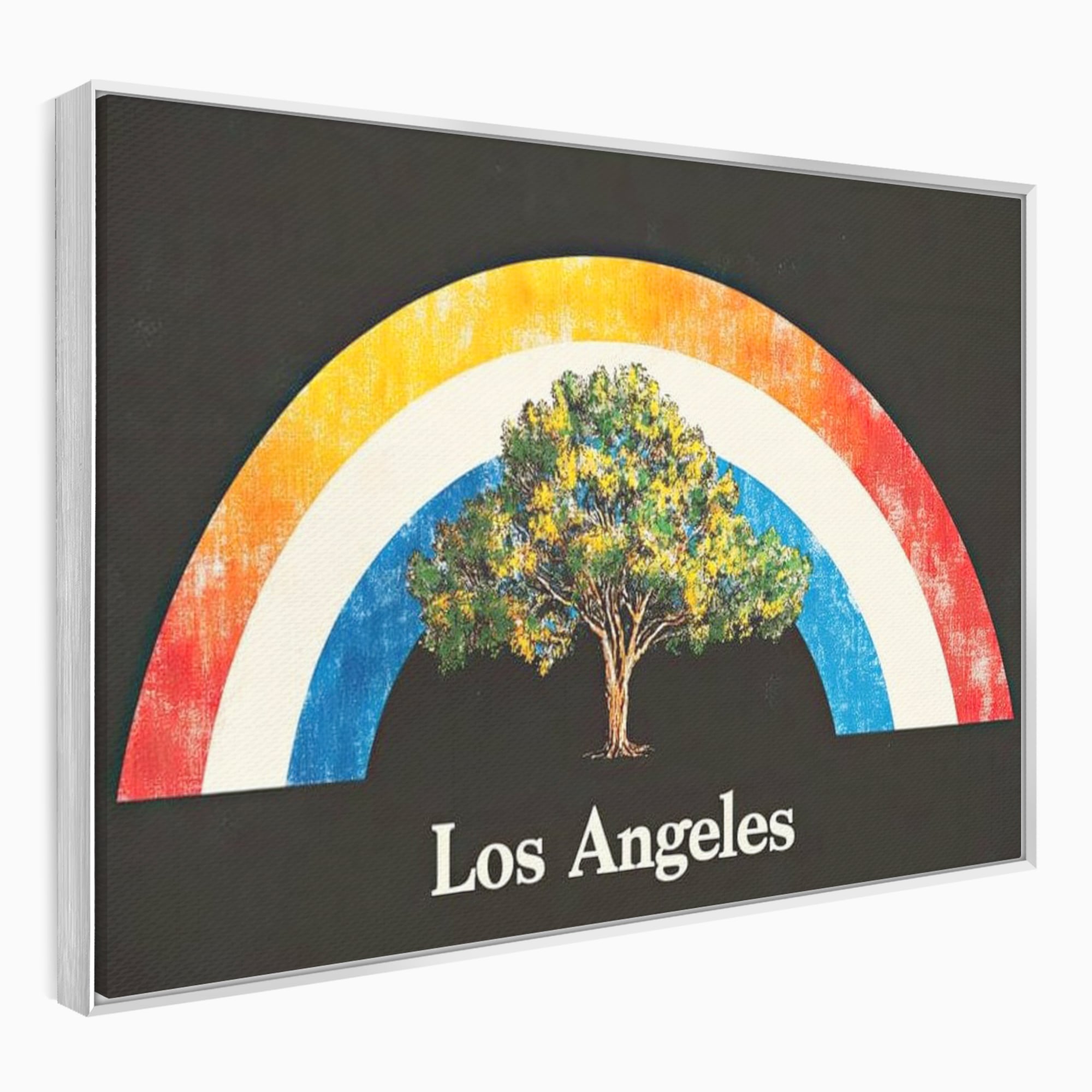 Tablou Canvas Premium LuxCanva® F1015, Los Angeles Spirit , Minimalist, California, Vis, Orasul Ingerilor, Pacific, Living, Birou, Culori vibrante