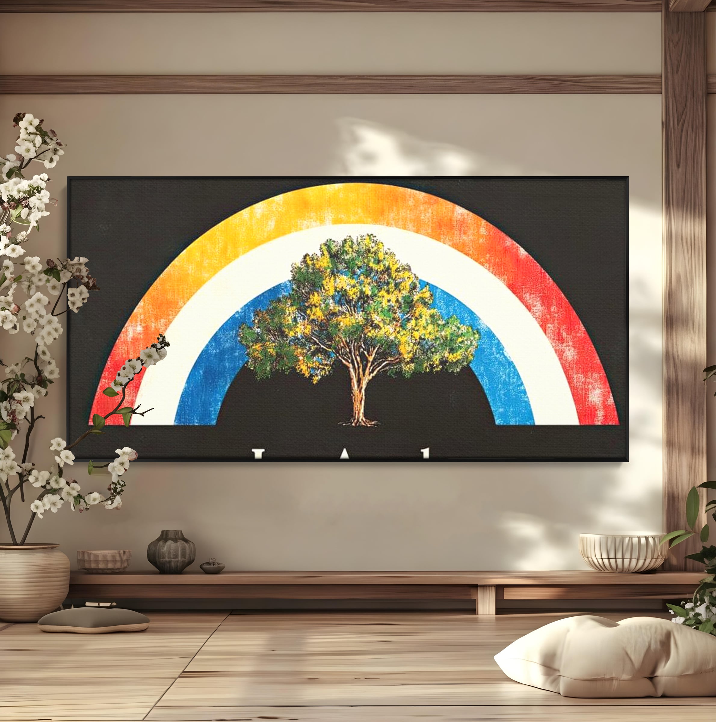 Tablou Canvas Premium LuxCanva® F1015, Los Angeles Spirit , Minimalist, California, Vis, Orasul Ingerilor, Pacific, Living, Birou, Culori vibrante