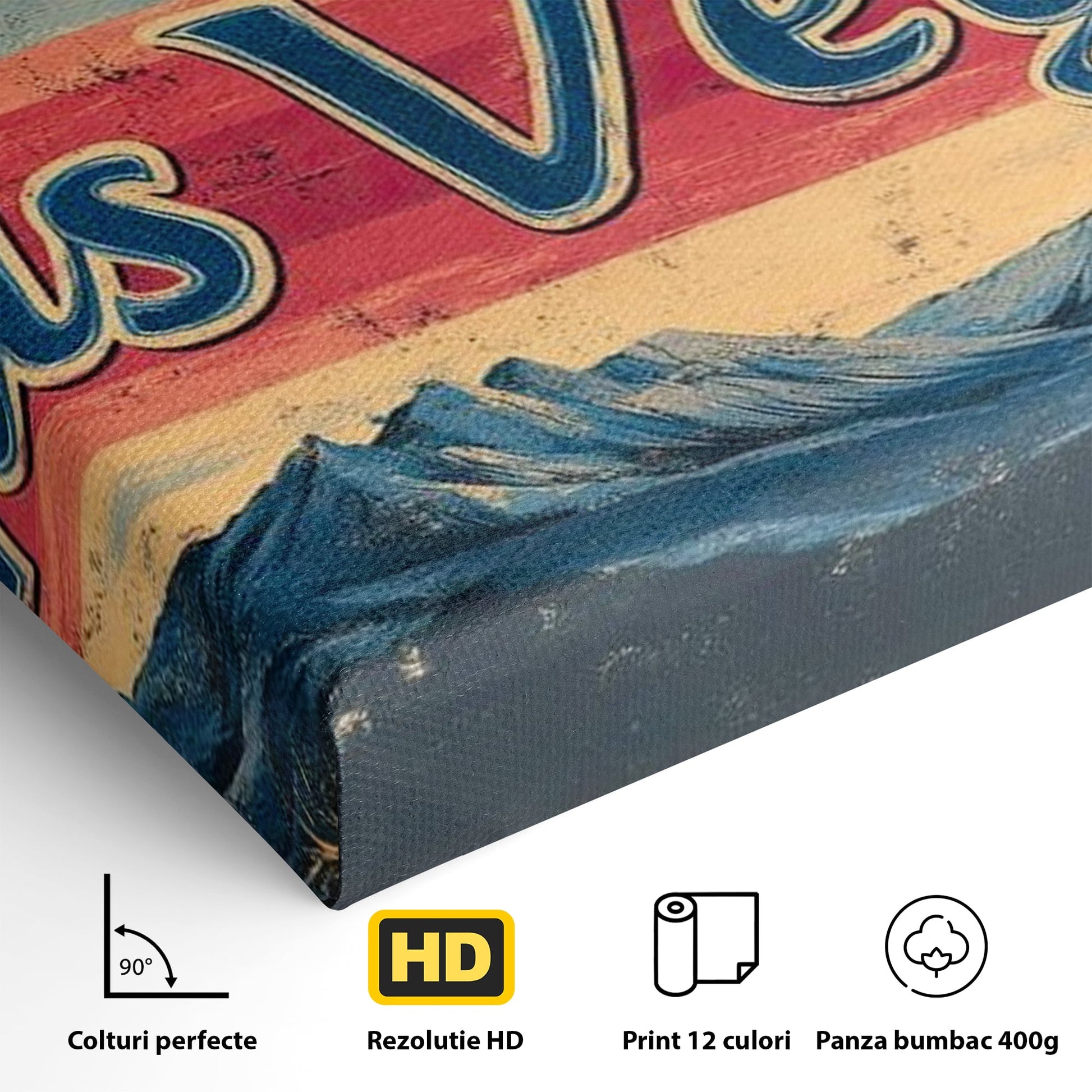 Tablou Canvas Premium LuxCanva® F1016, Orasul Visatorilor , Lumini, Vedete, Film, Desert, Dorinta, Living, Birou, Culori vibrante
