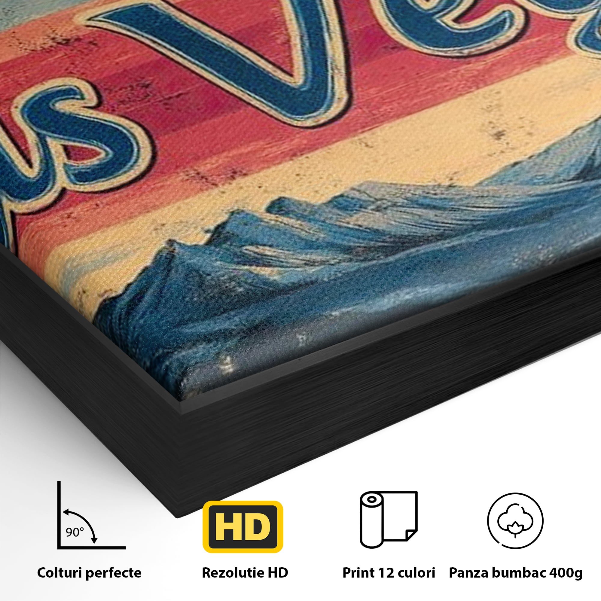 Tablou Canvas Premium LuxCanva® F1016, Orasul Visatorilor , Lumini, Vedete, Film, Desert, Dorinta, Living, Birou, Culori vibrante