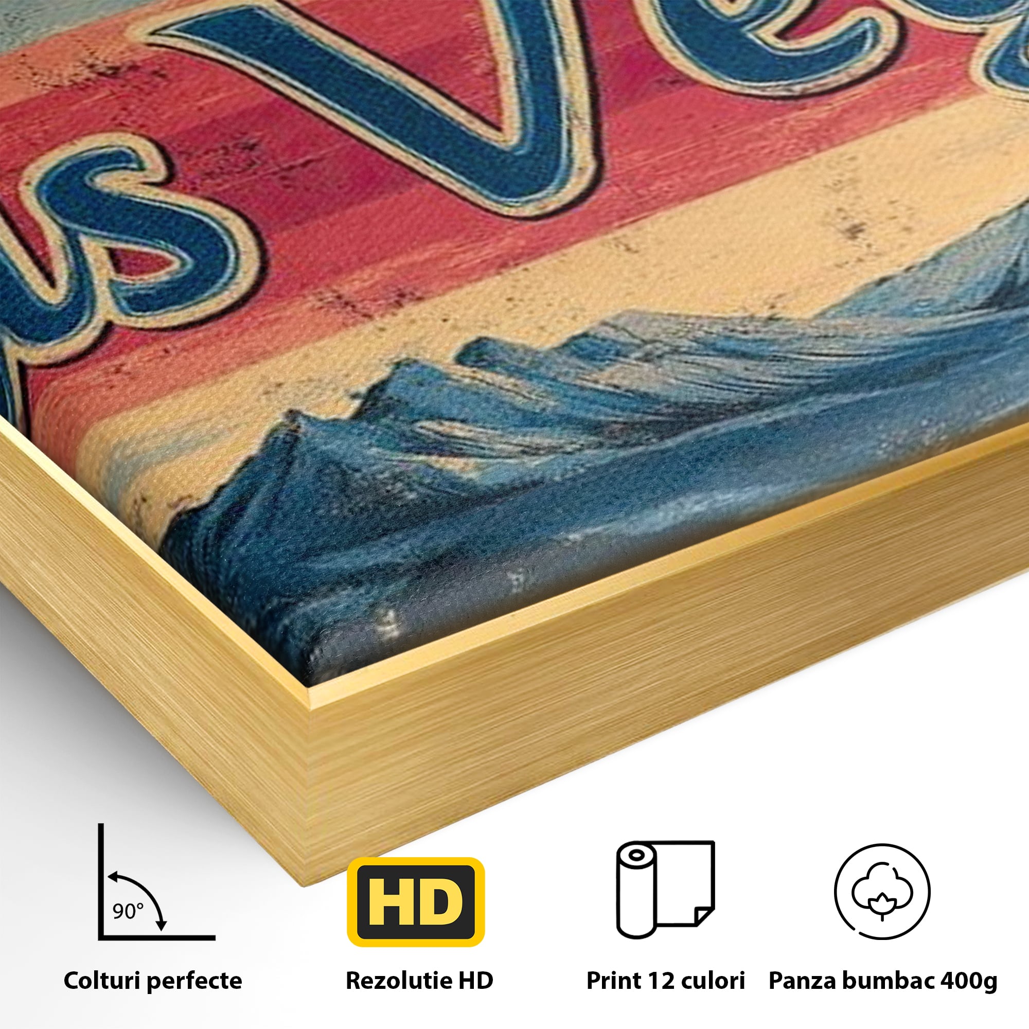 Tablou Canvas Premium LuxCanva® F1016, Orasul Visatorilor , Lumini, Vedete, Film, Desert, Dorinta, Living, Birou, Culori vibrante