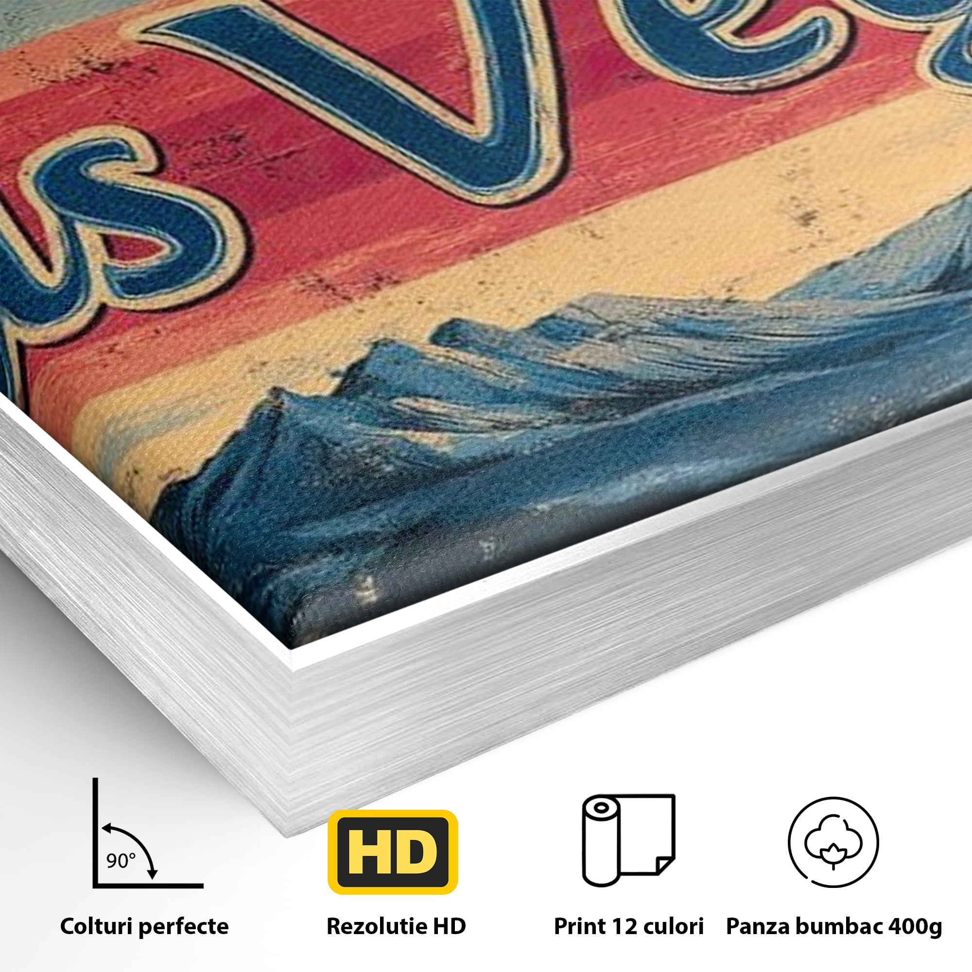 Tablou Canvas Premium LuxCanva® F1016, Orasul Visatorilor , Lumini, Vedete, Film, Desert, Dorinta, Living, Birou, Culori vibrante