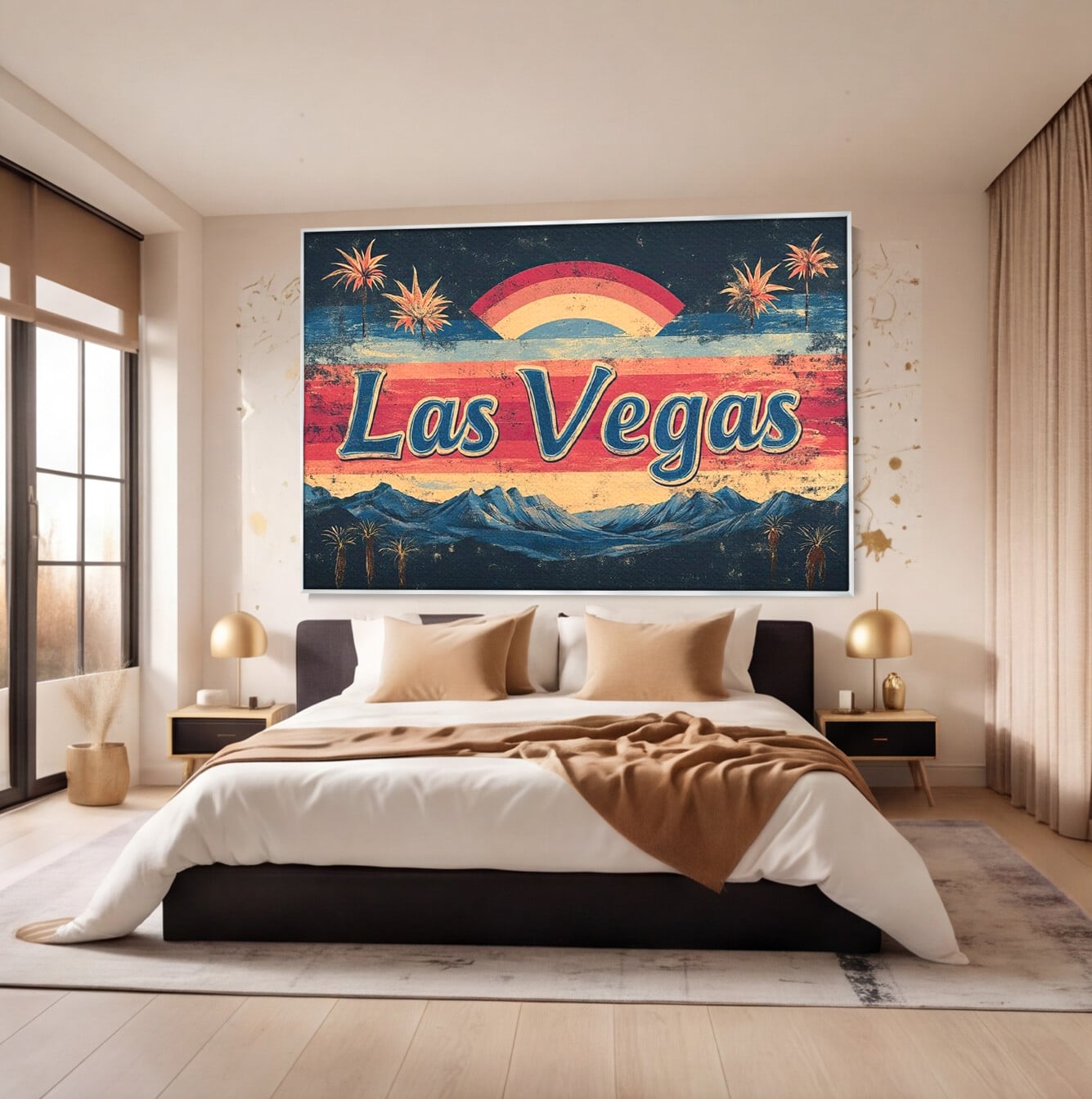 Tablou Canvas Premium LuxCanva® F1016, Orasul Visatorilor , Lumini, Vedete, Film, Desert, Dorinta, Living, Birou, Culori vibrante