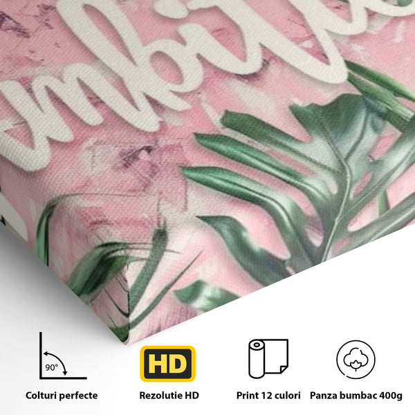 Tablou Canvas Premium LuxCanva® F1017, Ambitie Infloritoare , Natura, Putere, Determinare, Tropical, Fresh, Living, Birou, Culori vibrante
