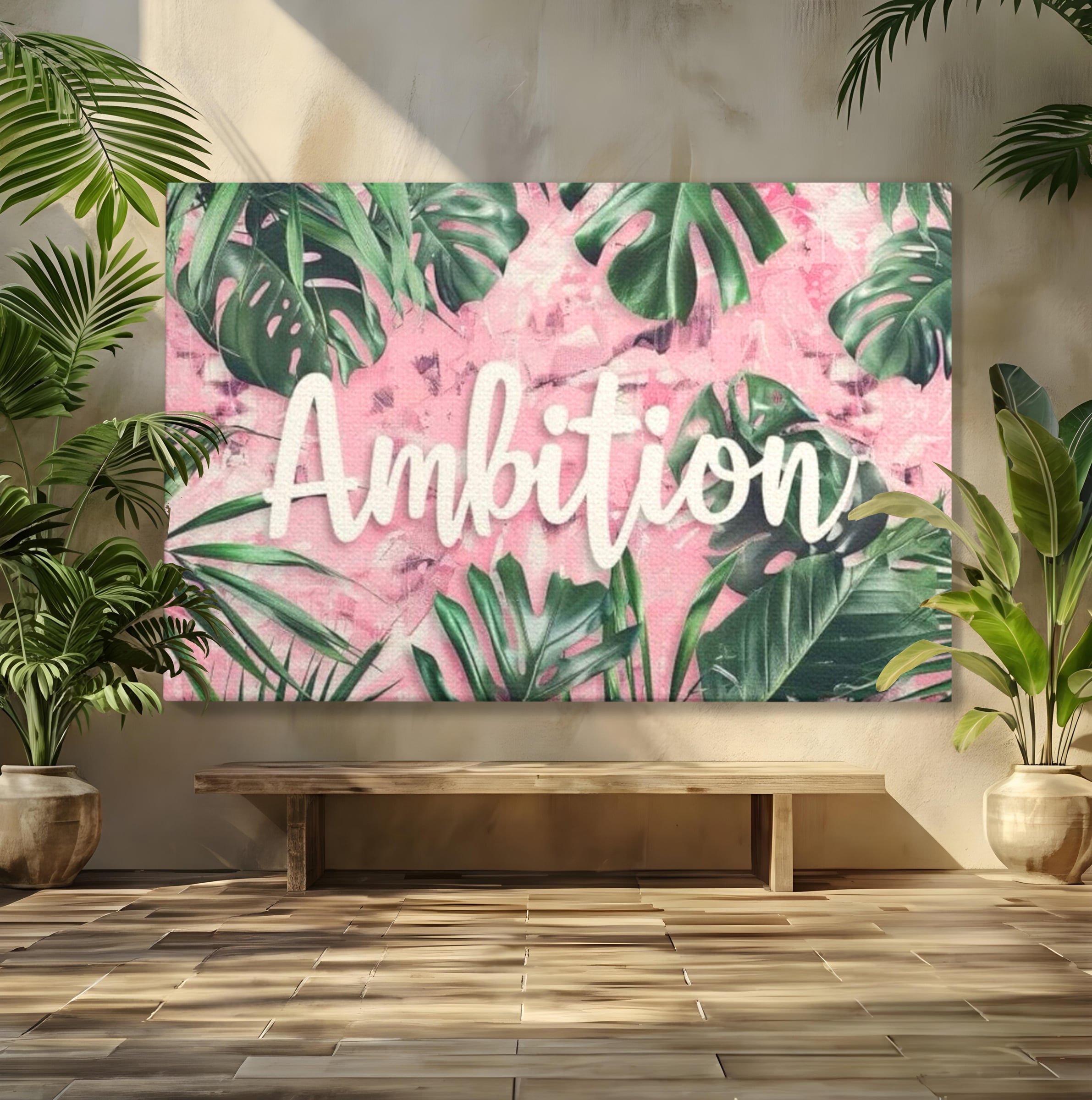 Tablou Canvas Premium LuxCanva® F1017, Ambitie Infloritoare , Natura, Putere, Determinare, Tropical, Fresh, Living, Birou, Culori vibrante