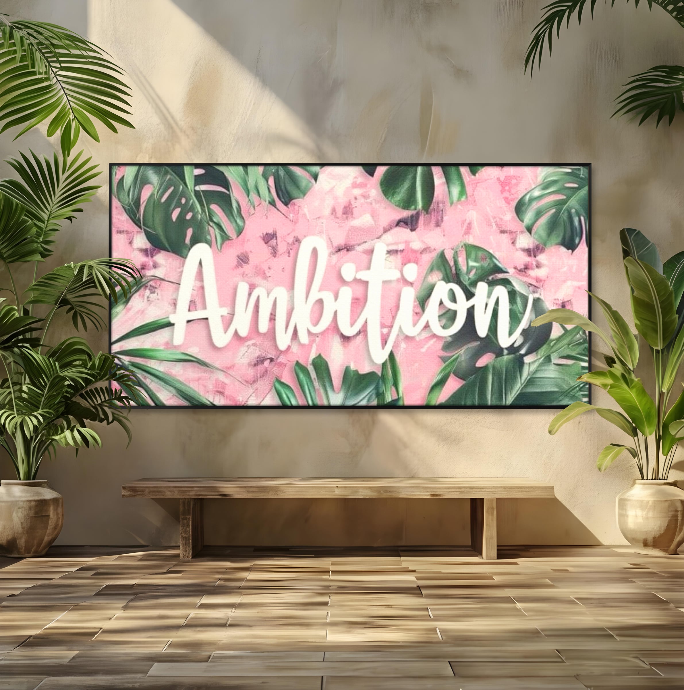 Tablou Canvas Premium LuxCanva® F1017, Ambitie Infloritoare , Natura, Putere, Determinare, Tropical, Fresh, Living, Birou, Culori vibrante