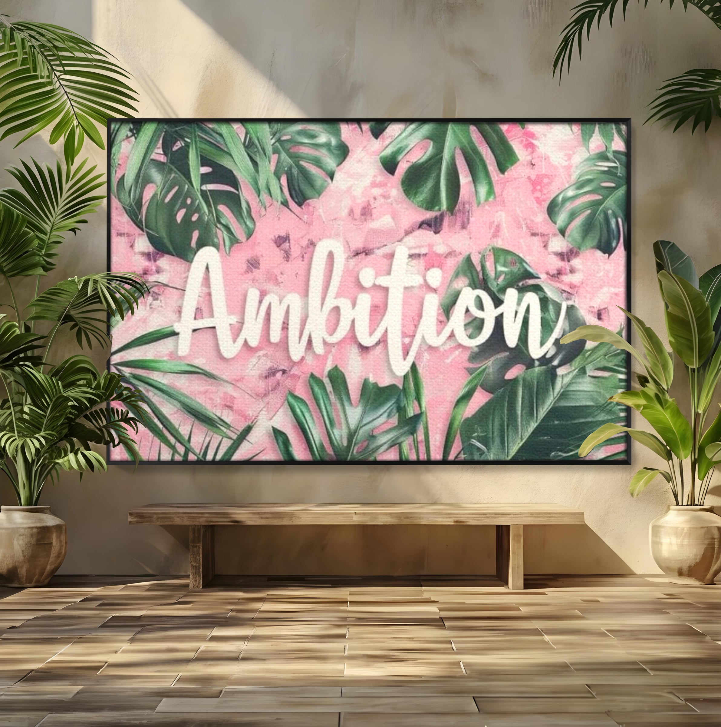 Tablou Canvas Premium LuxCanva® F1017, Ambitie Infloritoare , Natura, Putere, Determinare, Tropical, Fresh, Living, Birou, Culori vibrante