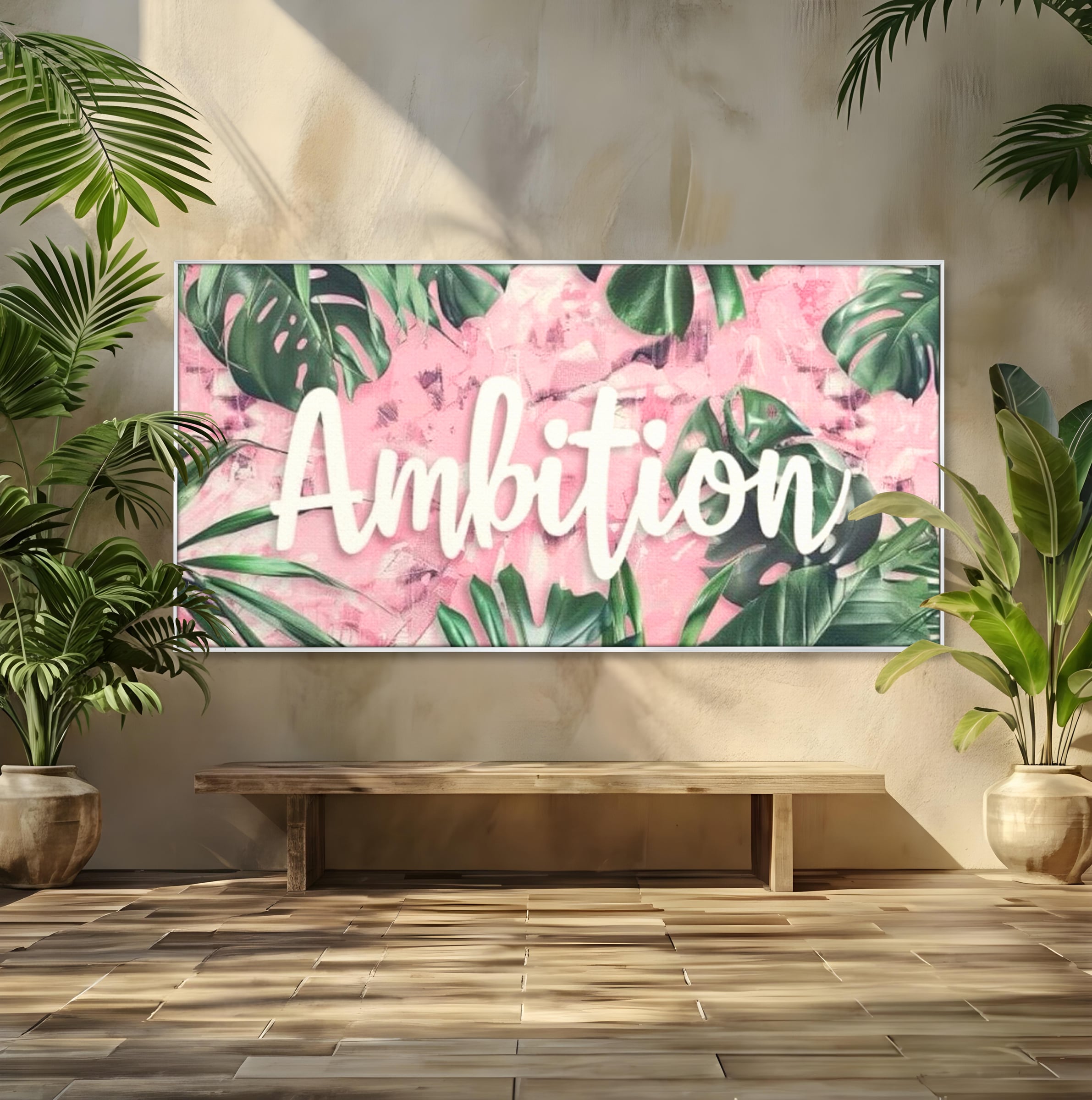 Tablou Canvas Premium LuxCanva® F1017, Ambitie Infloritoare , Natura, Putere, Determinare, Tropical, Fresh, Living, Birou, Culori vibrante