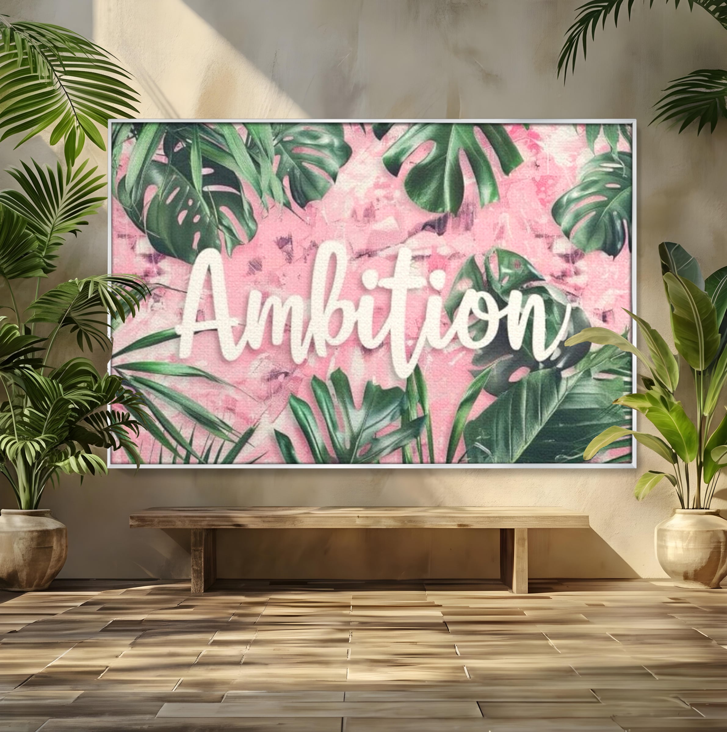 Tablou Canvas Premium LuxCanva® F1017, Ambitie Infloritoare , Natura, Putere, Determinare, Tropical, Fresh, Living, Birou, Culori vibrante