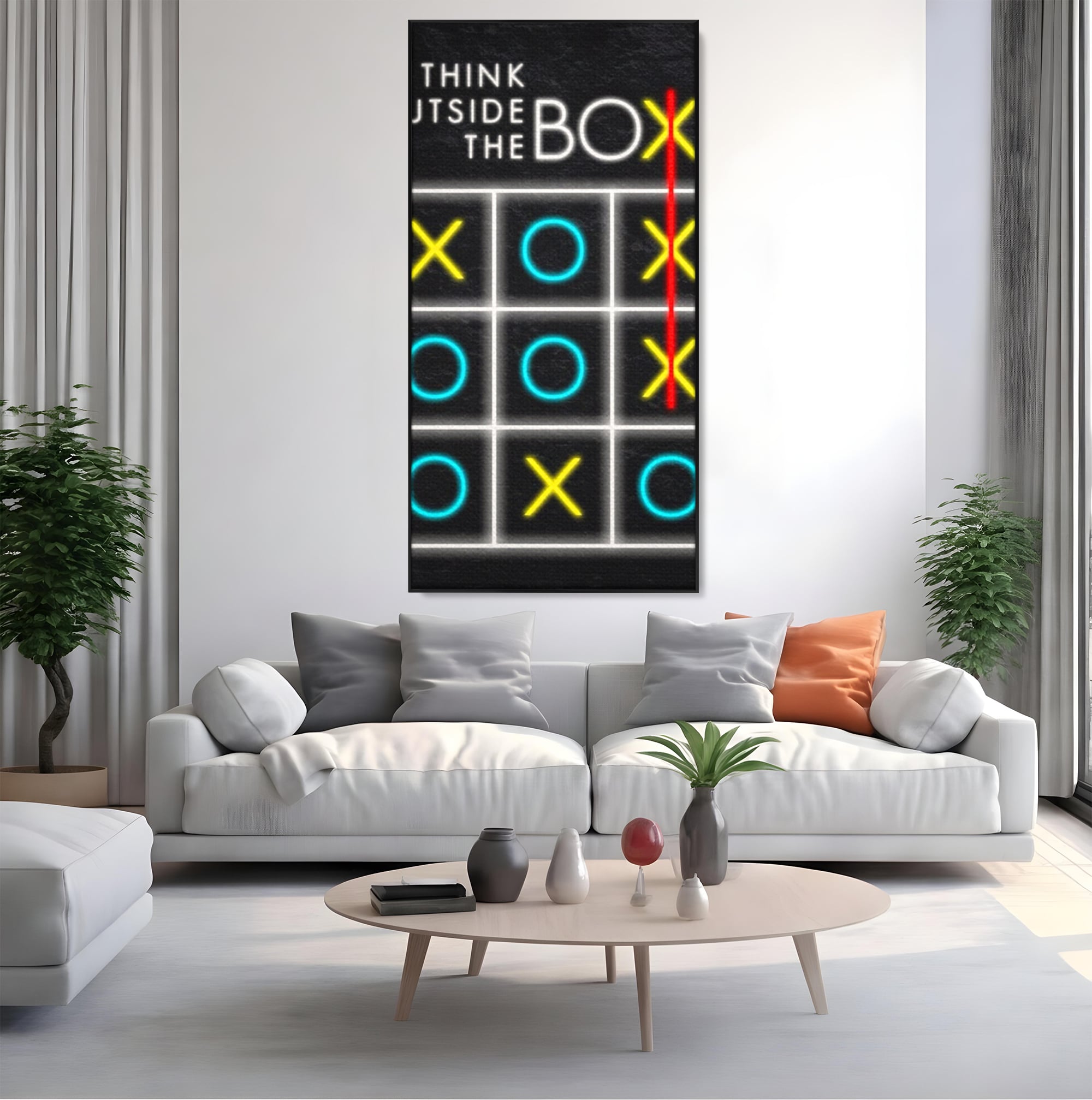 Tablou Canvas Premium LuxCanva® F1018, Depaseste-ti Limitele , Inspirational, Inovatie, Gandire, Perspectiva, Limite, Living, Birou, Culori vibrante
