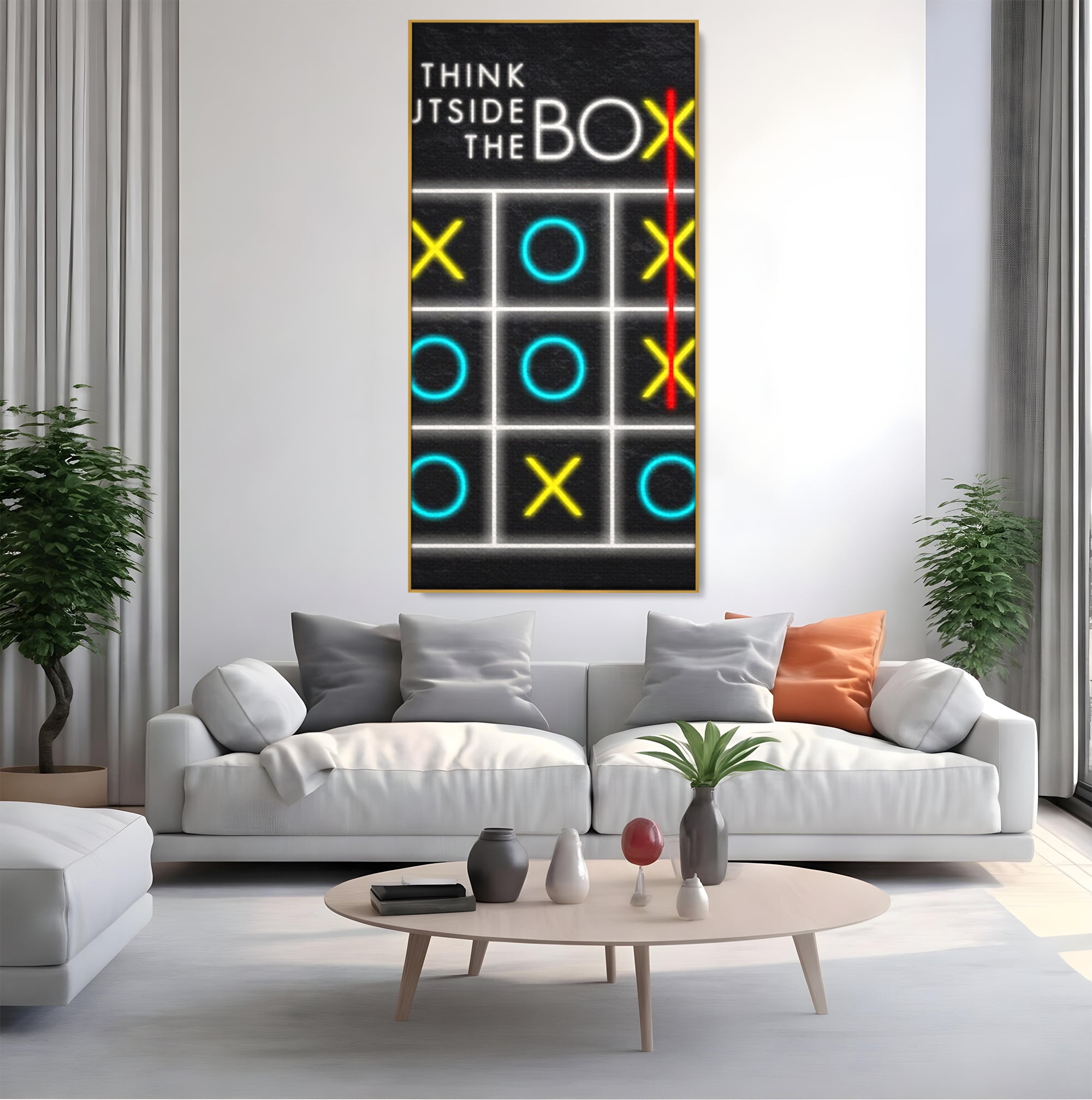 Tablou Canvas Premium LuxCanva® F1018, Depaseste-ti Limitele , Inspirational, Inovatie, Gandire, Perspectiva, Limite, Living, Birou, Culori vibrante