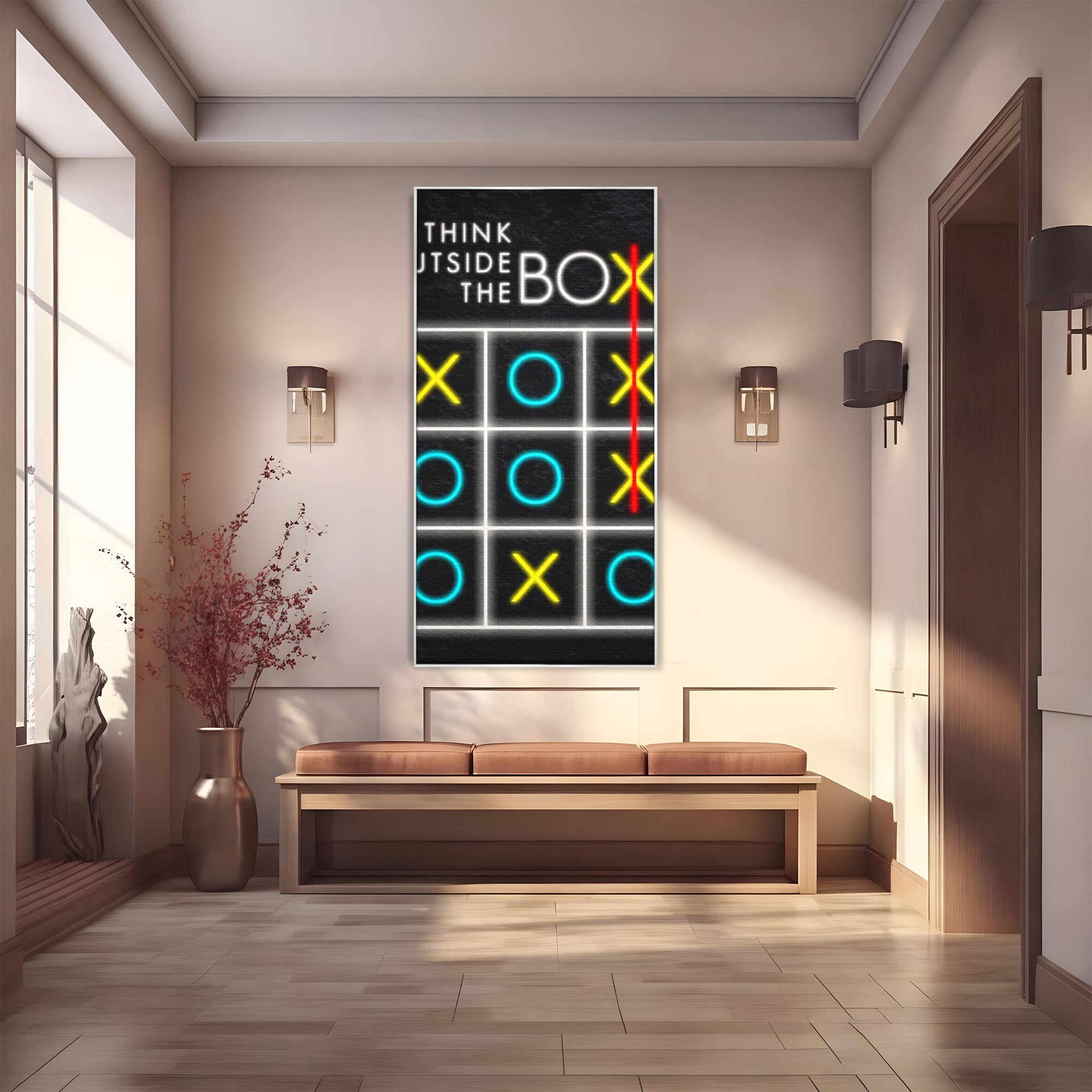 Tablou Canvas Premium LuxCanva® F1018, Depaseste-ti Limitele , Inspirational, Inovatie, Gandire, Perspectiva, Limite, Living, Birou, Culori vibrante