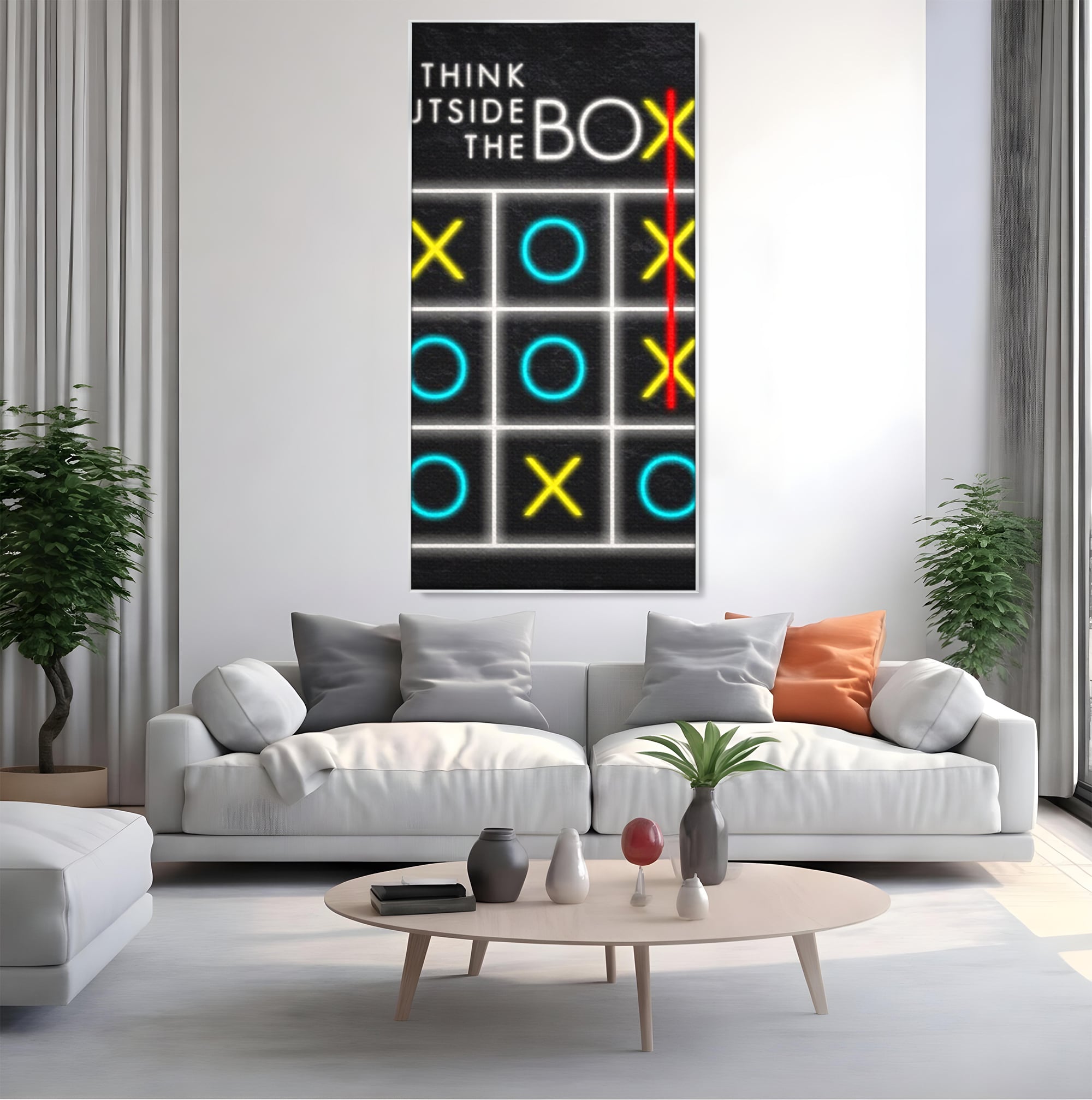 Tablou Canvas Premium LuxCanva® F1018, Depaseste-ti Limitele , Inspirational, Inovatie, Gandire, Perspectiva, Limite, Living, Birou, Culori vibrante