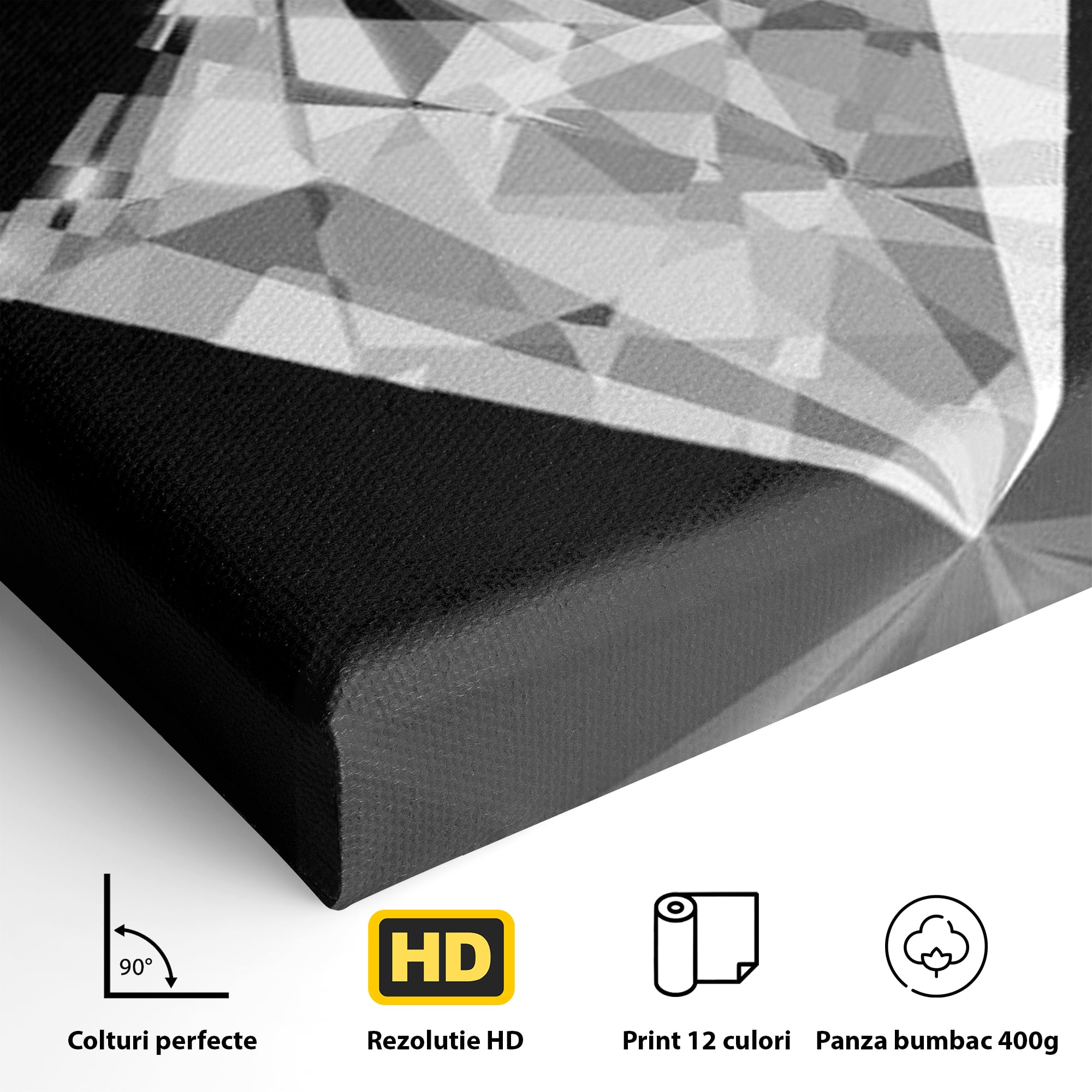 Leinwandbild Premium LuxCanva® F1019, Be a Diamond in the Face of Challenges , Schmuck, Stein, Diamant, Glanz, Eleganz, Wohnen, Büro, Lebendige Farben
