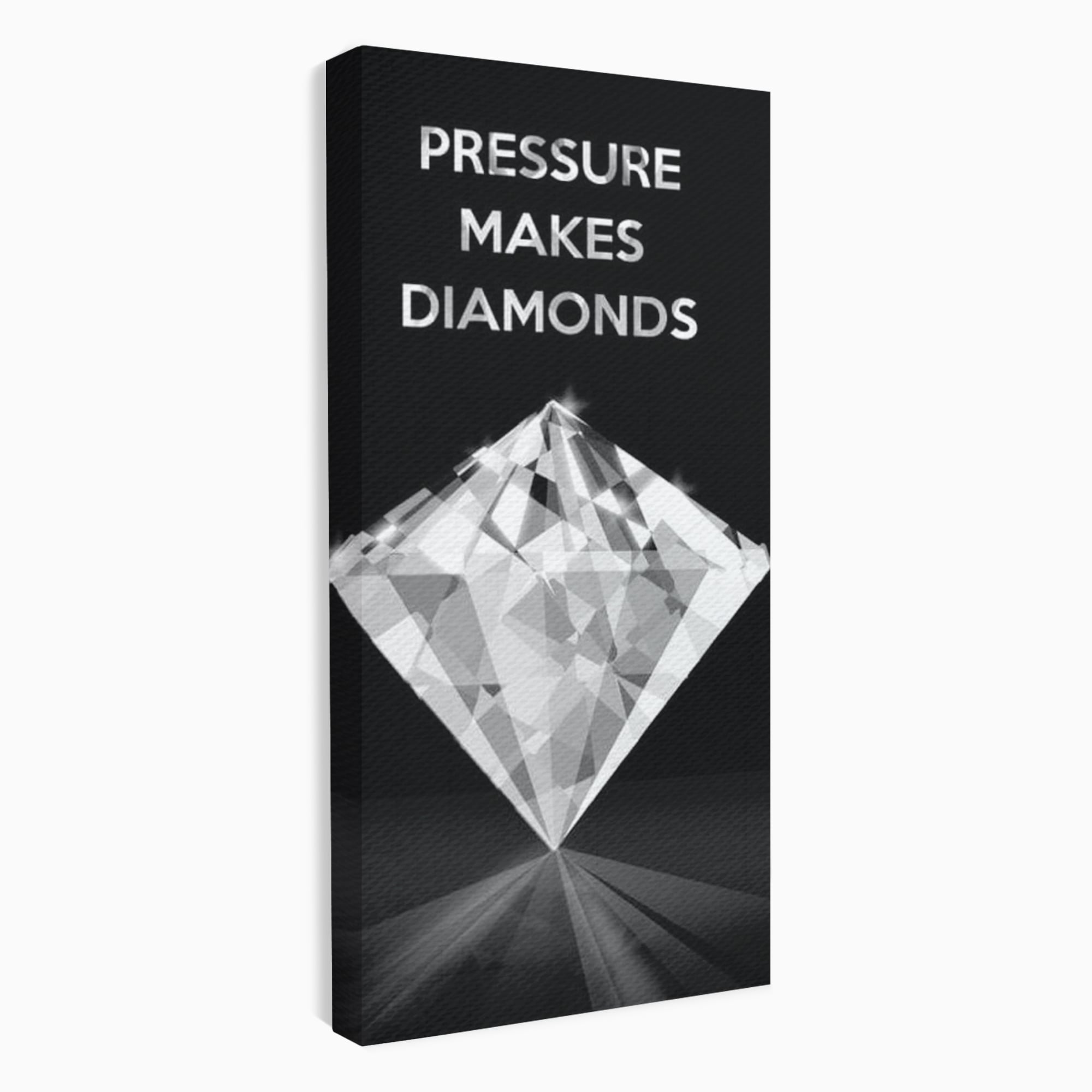Leinwandbild Premium LuxCanva® F1019, Be a Diamond in the Face of Challenges , Schmuck, Stein, Diamant, Glanz, Eleganz, Wohnen, Büro, Lebendige Farben