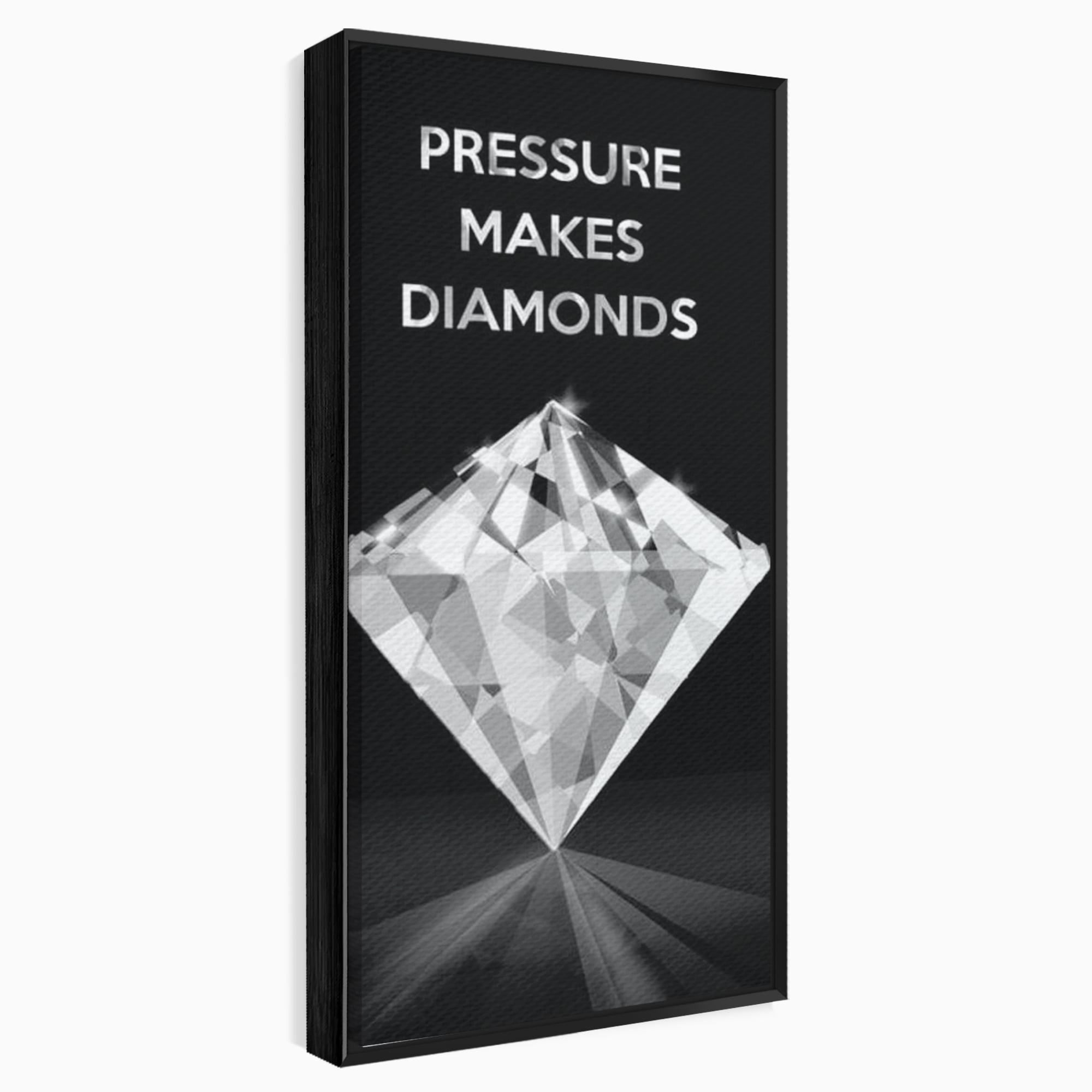 Leinwandbild Premium LuxCanva® F1019, Be a Diamond in the Face of Challenges , Schmuck, Stein, Diamant, Glanz, Eleganz, Wohnen, Büro, Lebendige Farben