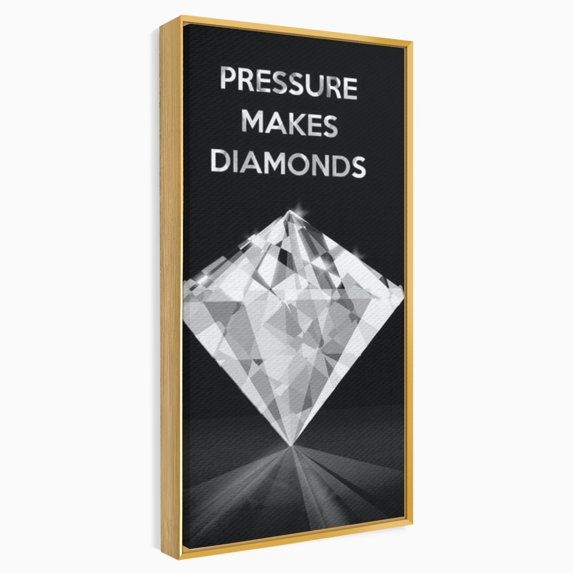 Leinwandbild Premium LuxCanva® F1019, Be a Diamond in the Face of Challenges , Schmuck, Stein, Diamant, Glanz, Eleganz, Wohnen, Büro, Lebendige Farben