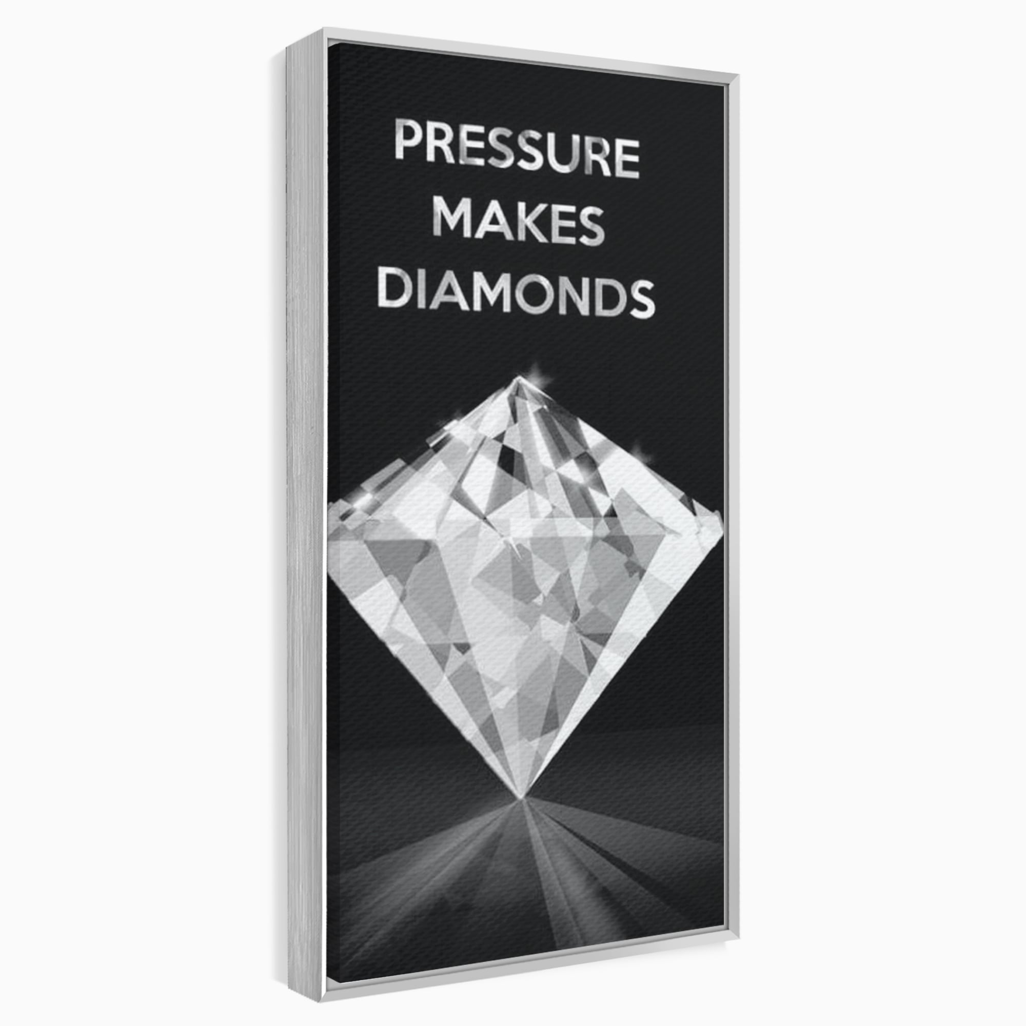 Leinwandbild Premium LuxCanva® F1019, Be a Diamond in the Face of Challenges , Schmuck, Stein, Diamant, Glanz, Eleganz, Wohnen, Büro, Lebendige Farben
