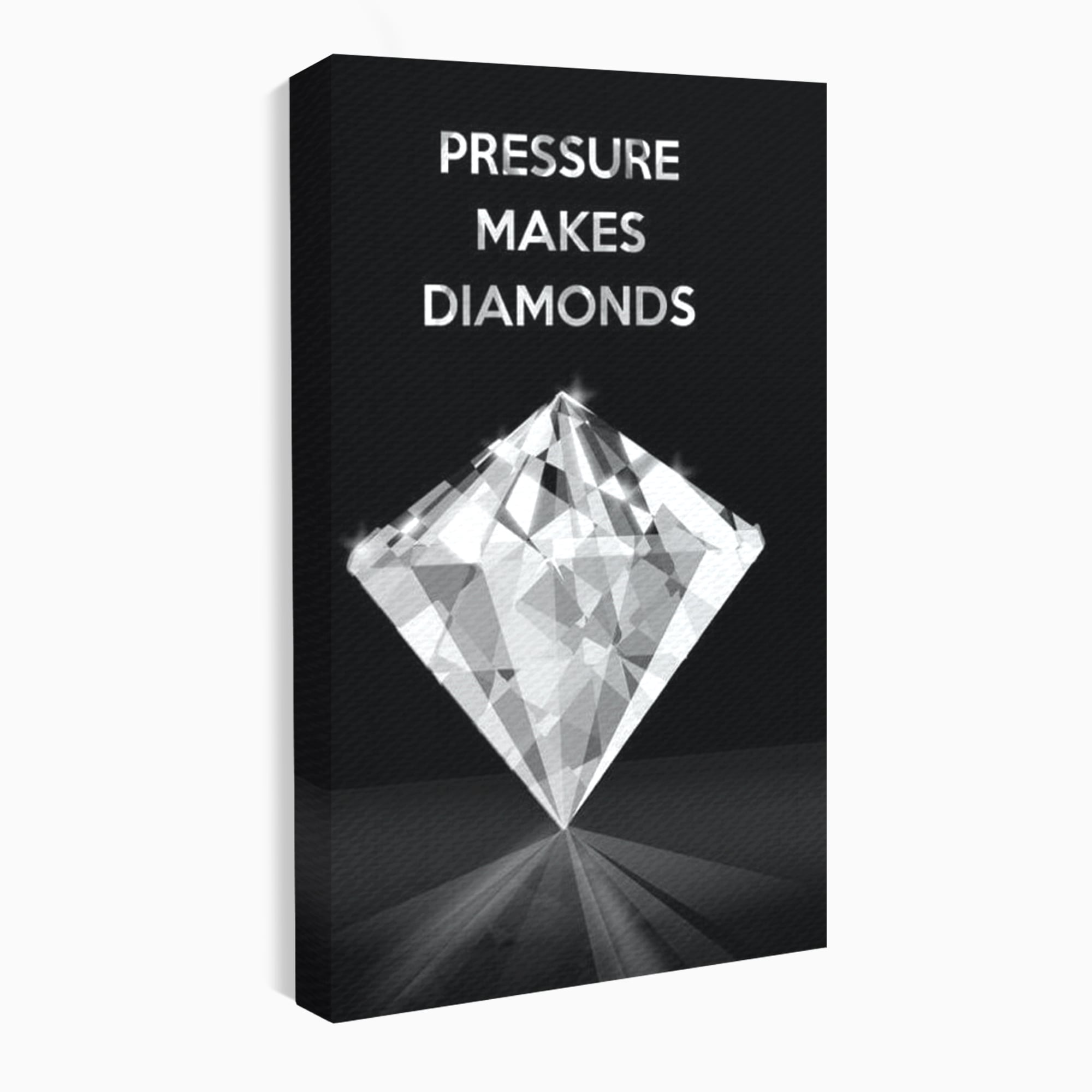 Leinwandbild Premium LuxCanva® F1019, Be a Diamond in the Face of Challenges , Schmuck, Stein, Diamant, Glanz, Eleganz, Wohnen, Büro, Lebendige Farben