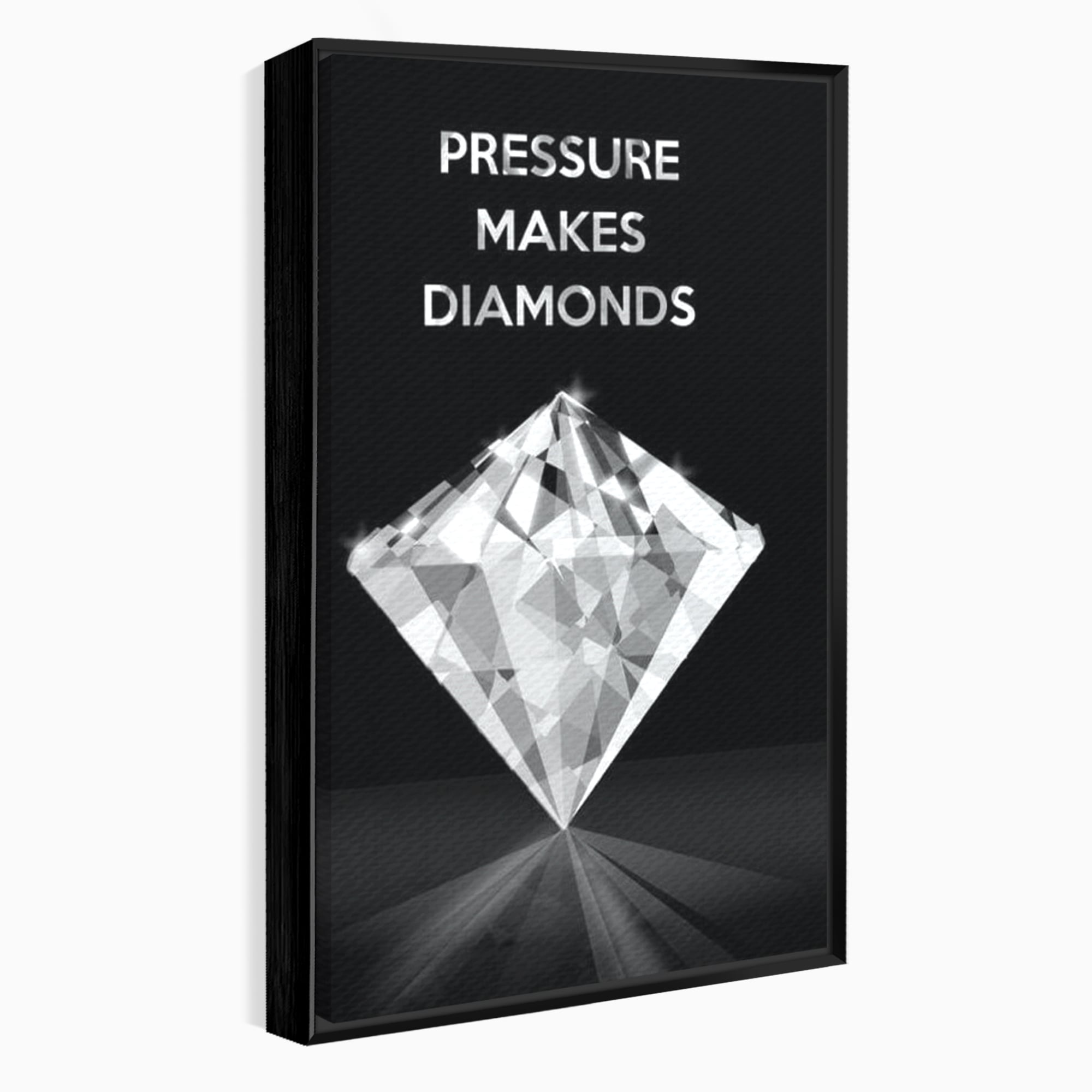 Leinwandbild Premium LuxCanva® F1019, Be a Diamond in the Face of Challenges , Schmuck, Stein, Diamant, Glanz, Eleganz, Wohnen, Büro, Lebendige Farben