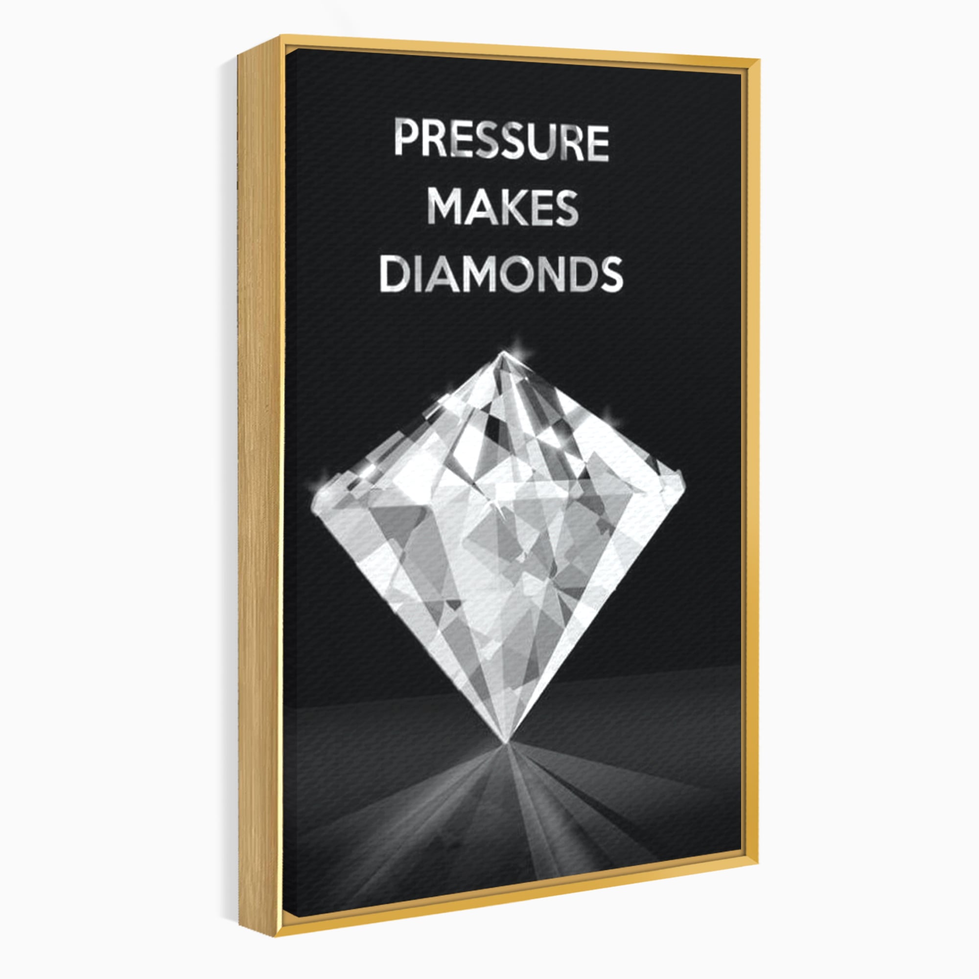Leinwandbild Premium LuxCanva® F1019, Be a Diamond in the Face of Challenges , Schmuck, Stein, Diamant, Glanz, Eleganz, Wohnen, Büro, Lebendige Farben