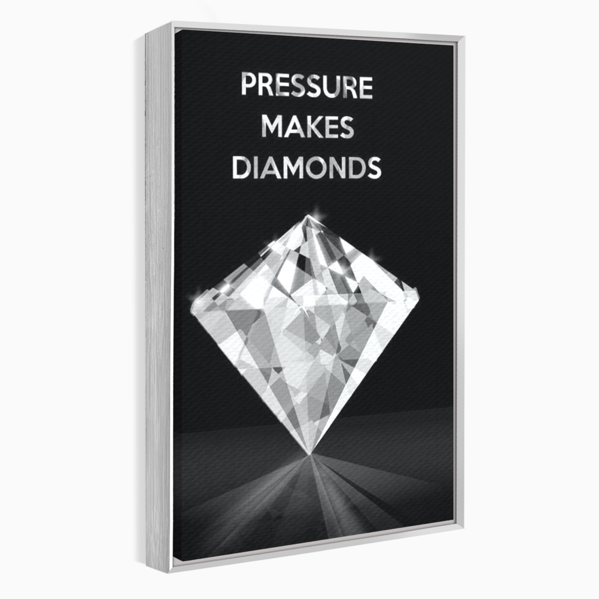 Leinwandbild Premium LuxCanva® F1019, Be a Diamond in the Face of Challenges , Schmuck, Stein, Diamant, Glanz, Eleganz, Wohnen, Büro, Lebendige Farben