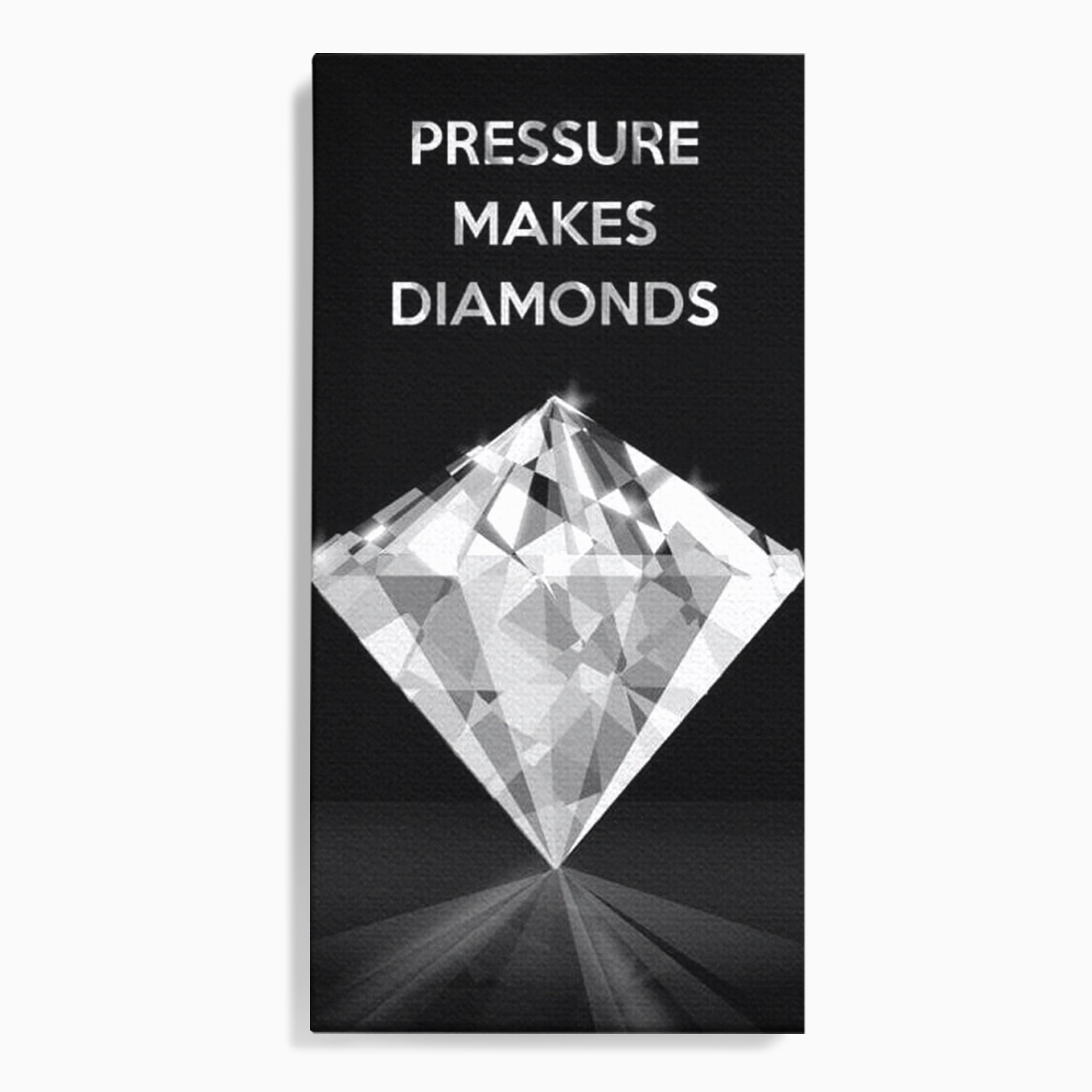 Leinwandbild Premium LuxCanva® F1019, Be a Diamond in the Face of Challenges , Schmuck, Stein, Diamant, Glanz, Eleganz, Wohnen, Büro, Lebendige Farben