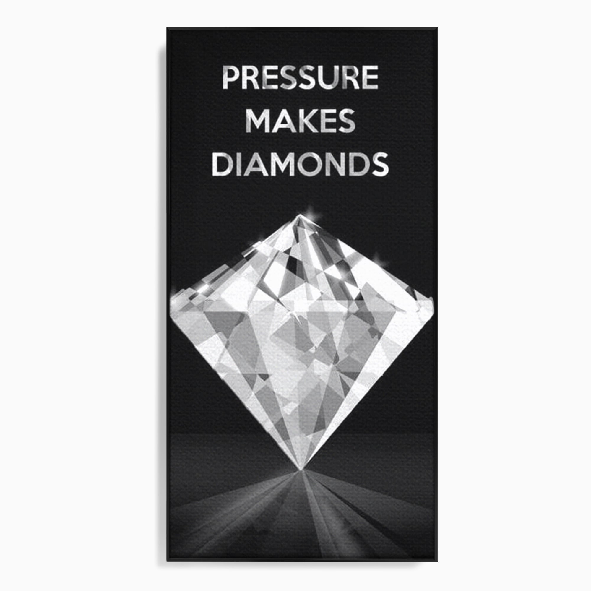 Leinwandbild Premium LuxCanva® F1019, Be a Diamond in the Face of Challenges , Schmuck, Stein, Diamant, Glanz, Eleganz, Wohnen, Büro, Lebendige Farben
