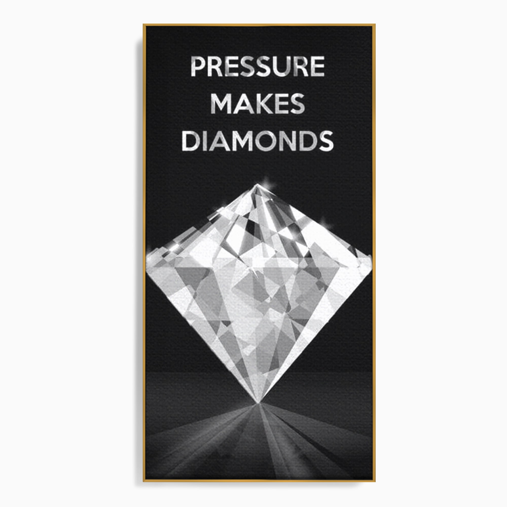 Leinwandbild Premium LuxCanva® F1019, Be a Diamond in the Face of Challenges , Schmuck, Stein, Diamant, Glanz, Eleganz, Wohnen, Büro, Lebendige Farben
