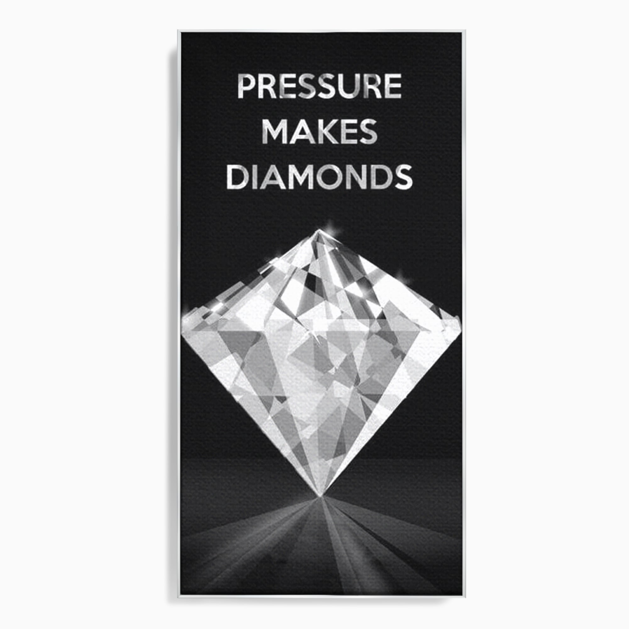 Leinwandbild Premium LuxCanva® F1019, Be a Diamond in the Face of Challenges , Schmuck, Stein, Diamant, Glanz, Eleganz, Wohnen, Büro, Lebendige Farben