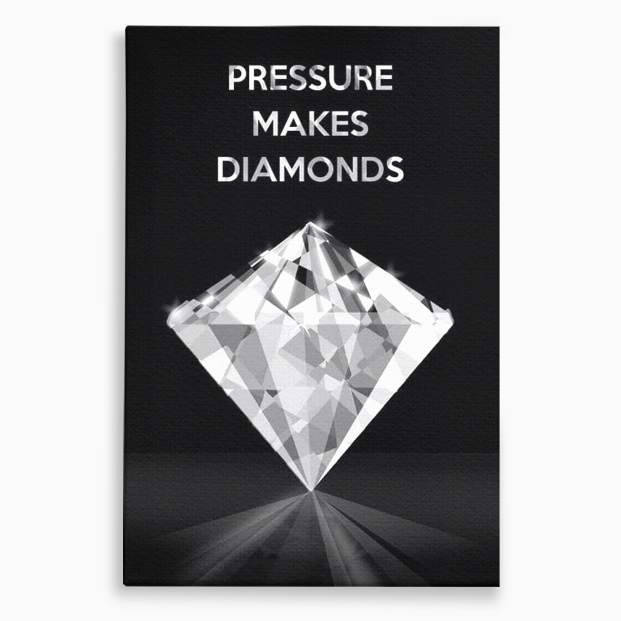 Leinwandbild Premium LuxCanva® F1019, Be a Diamond in the Face of Challenges , Schmuck, Stein, Diamant, Glanz, Eleganz, Wohnen, Büro, Lebendige Farben