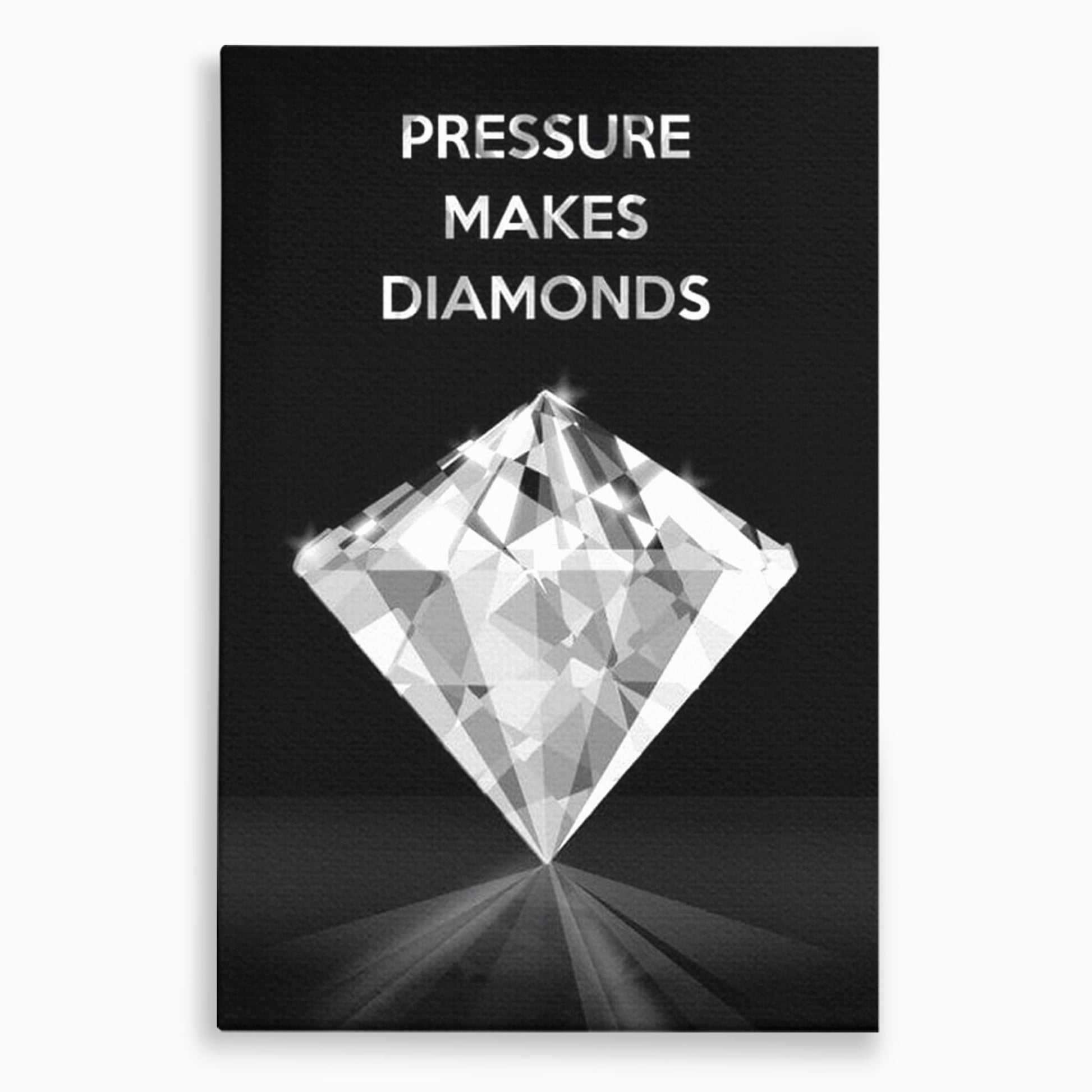 Leinwandbild Premium LuxCanva® F1019, Be a Diamond in the Face of Challenges , Schmuck, Stein, Diamant, Glanz, Eleganz, Wohnen, Büro, Lebendige Farben