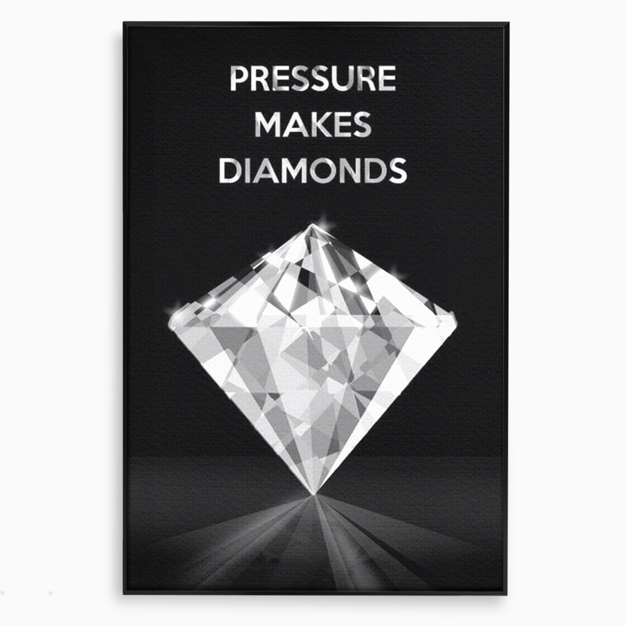 Leinwandbild Premium LuxCanva® F1019, Be a Diamond in the Face of Challenges , Schmuck, Stein, Diamant, Glanz, Eleganz, Wohnen, Büro, Lebendige Farben