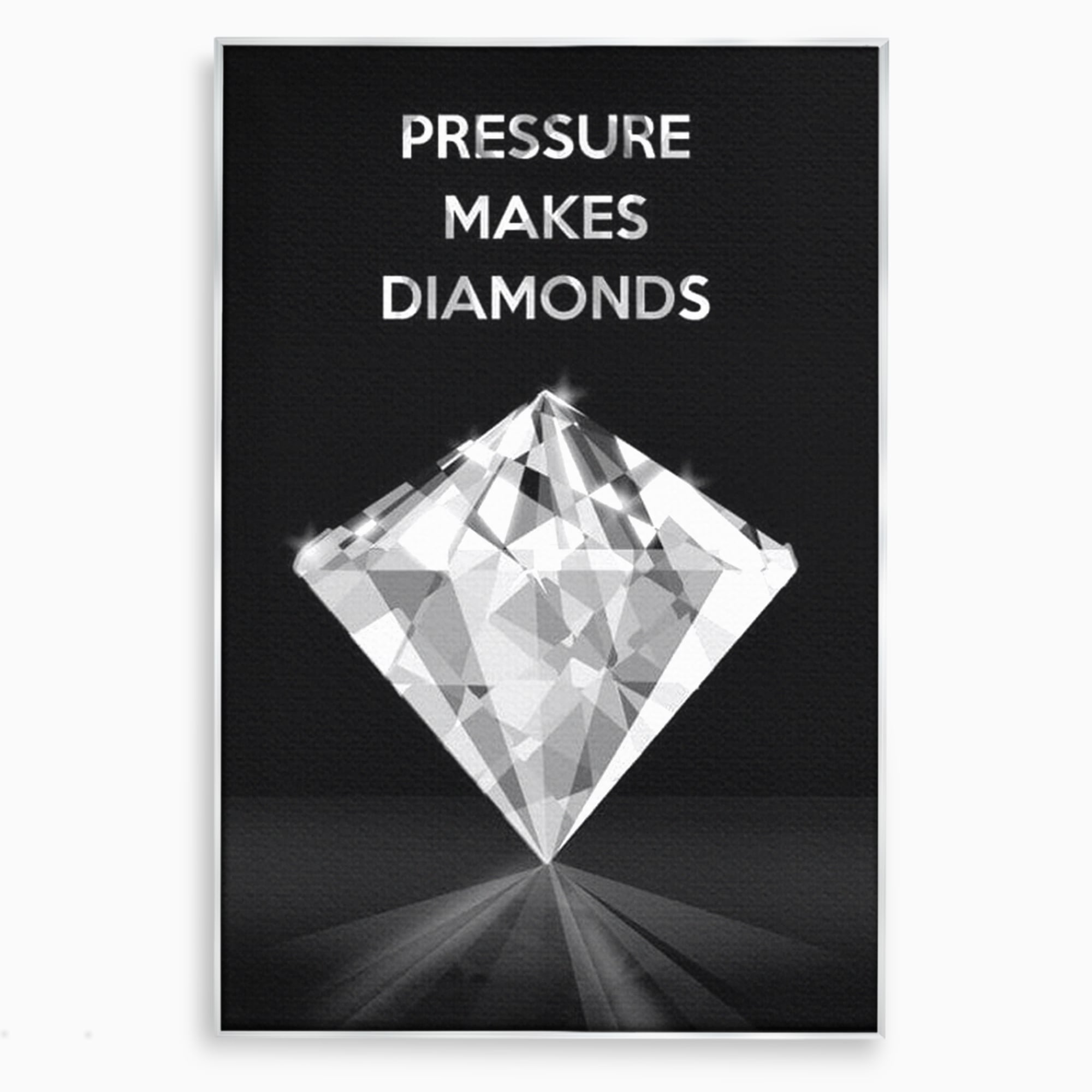 Leinwandbild Premium LuxCanva® F1019, Be a Diamond in the Face of Challenges , Schmuck, Stein, Diamant, Glanz, Eleganz, Wohnen, Büro, Lebendige Farben