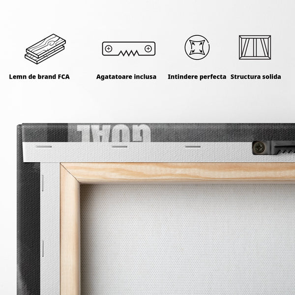 Tablou Canvas Premium  LuxCanva® F1020, Putere Si Perseverenta , Rezistenta, Sport, Disciplina, Determinare, Antrenament, Living, Birou, Sala Sport