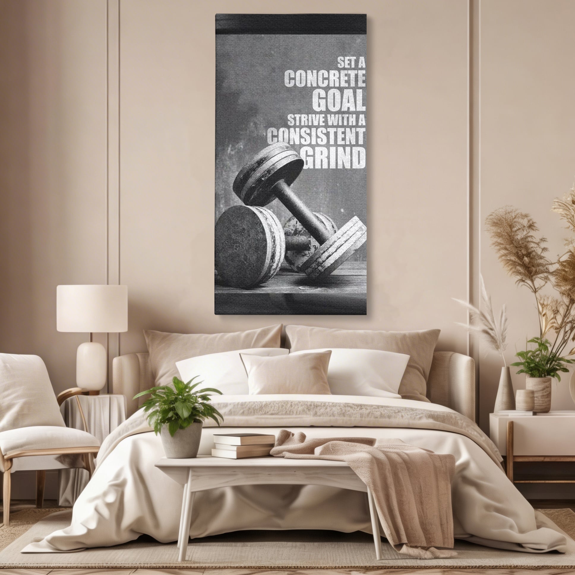 Tablou Canvas Premium  LuxCanva® F1020, Putere Si Perseverenta , Rezistenta, Sport, Disciplina, Determinare, Antrenament, Living, Birou, Sala Sport